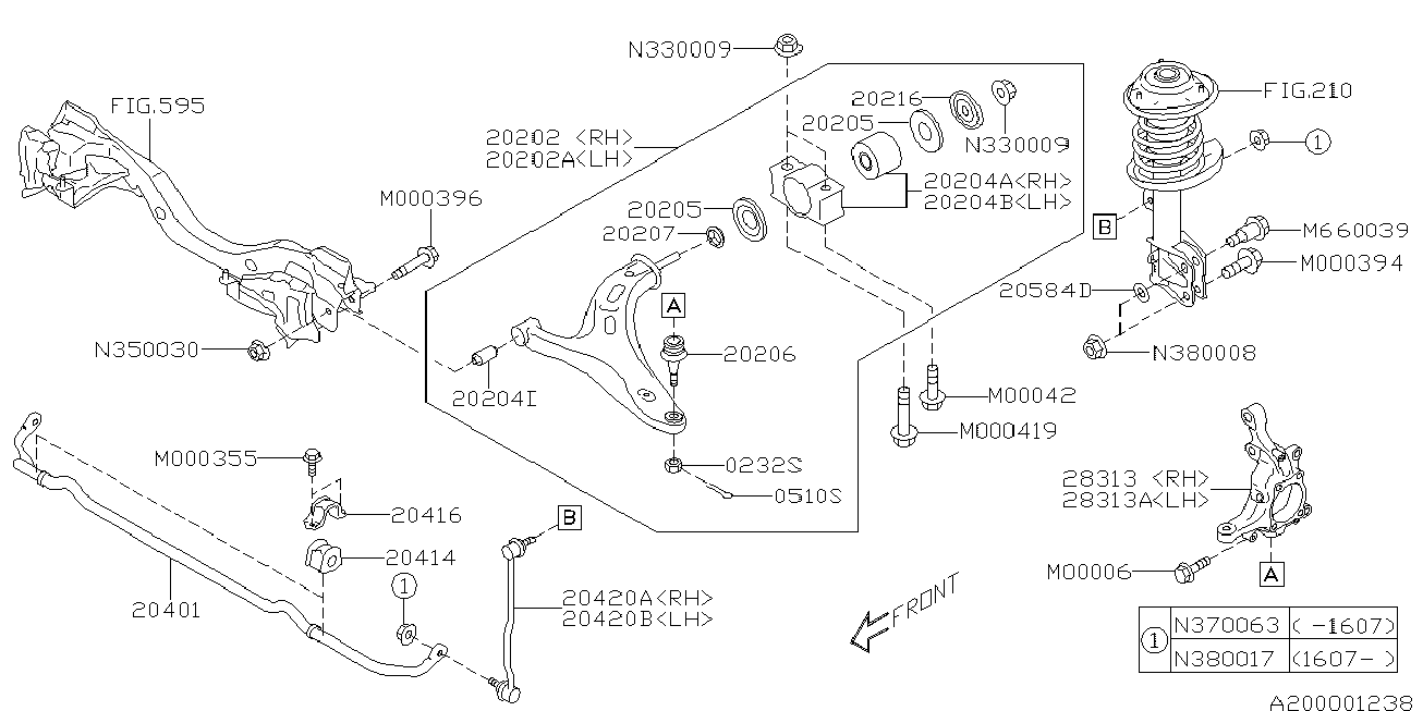 Subaru 20219AL010 - Piekare, Šķērssvira ps1.lv