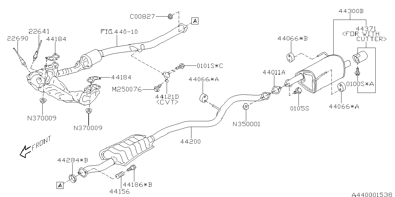 Subaru 44022AA123 - Blīvgredzens, Izplūdes caurule ps1.lv