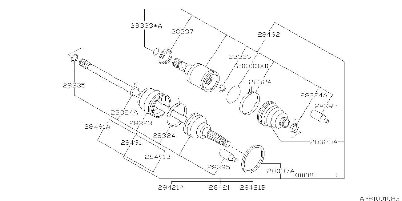 Suzuki 28023-AA081 - Putekļusargs, Piedziņas vārpsta ps1.lv