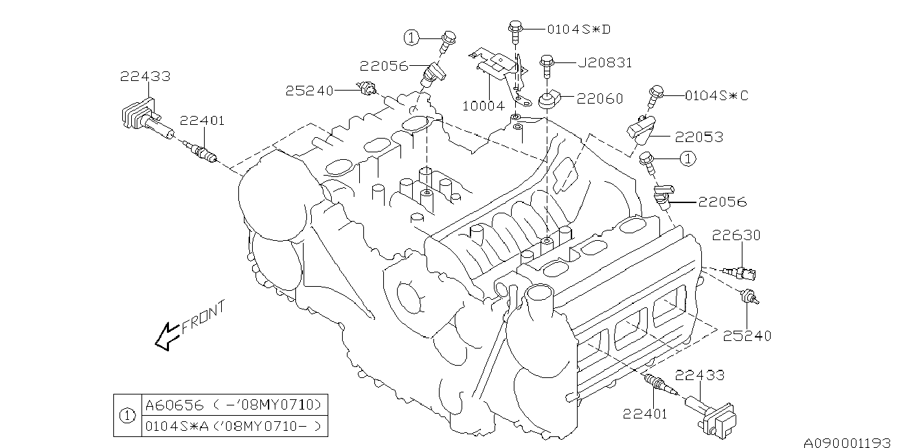 Subaru 22401AA630 - Aizdedzes svece ps1.lv