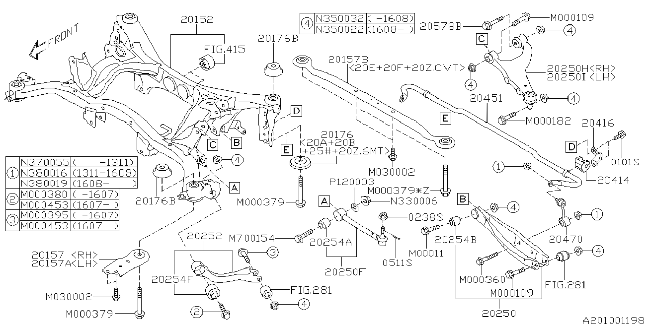 Subaru 901700154 - Riteņu sagāzuma regulēšanas skrūve ps1.lv