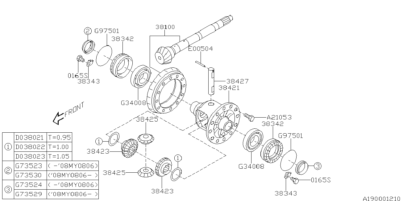 Subaru 806735230 - Vārpstas blīvgredzens, Piedziņas vārpsta ps1.lv