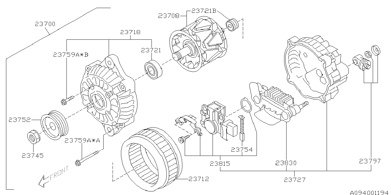 Subaru 23700AA540 - Ģenerators ps1.lv