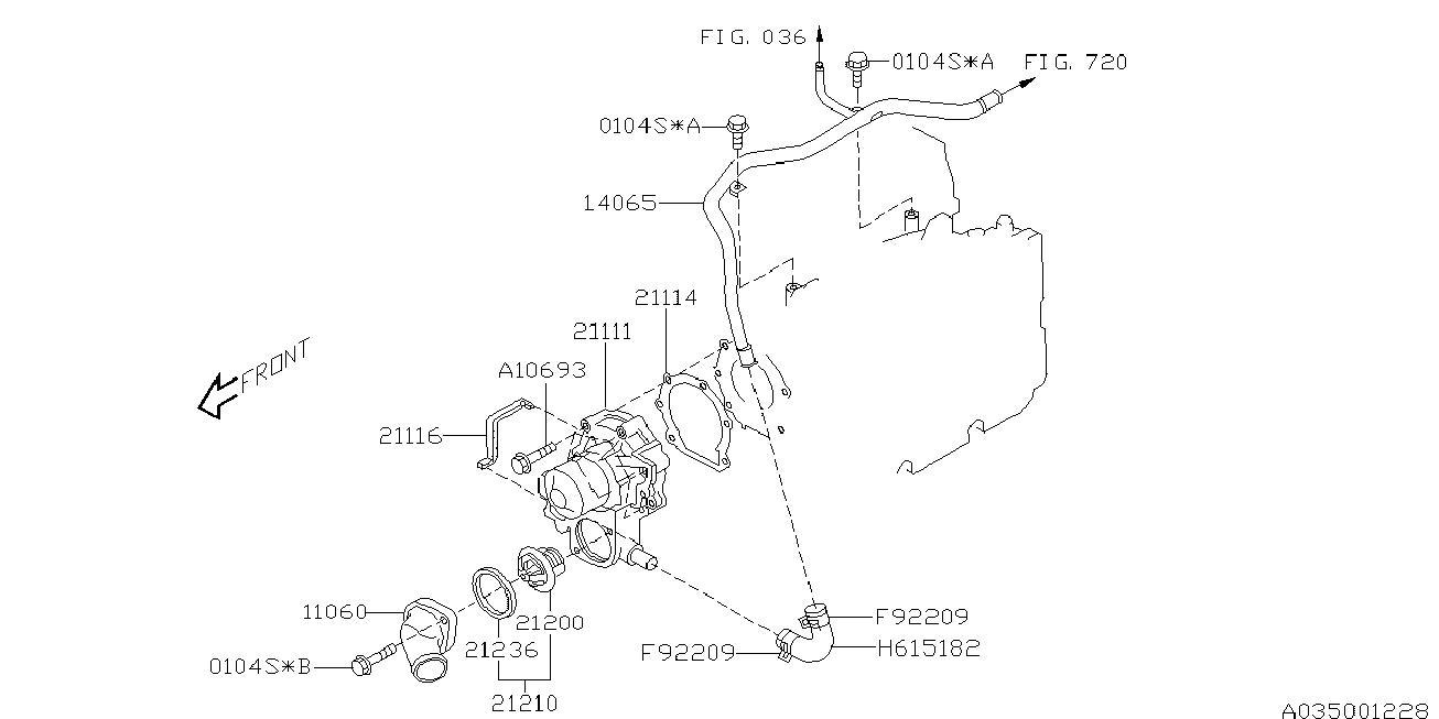 Subaru 21111-AA330 - Ūdenssūknis ps1.lv