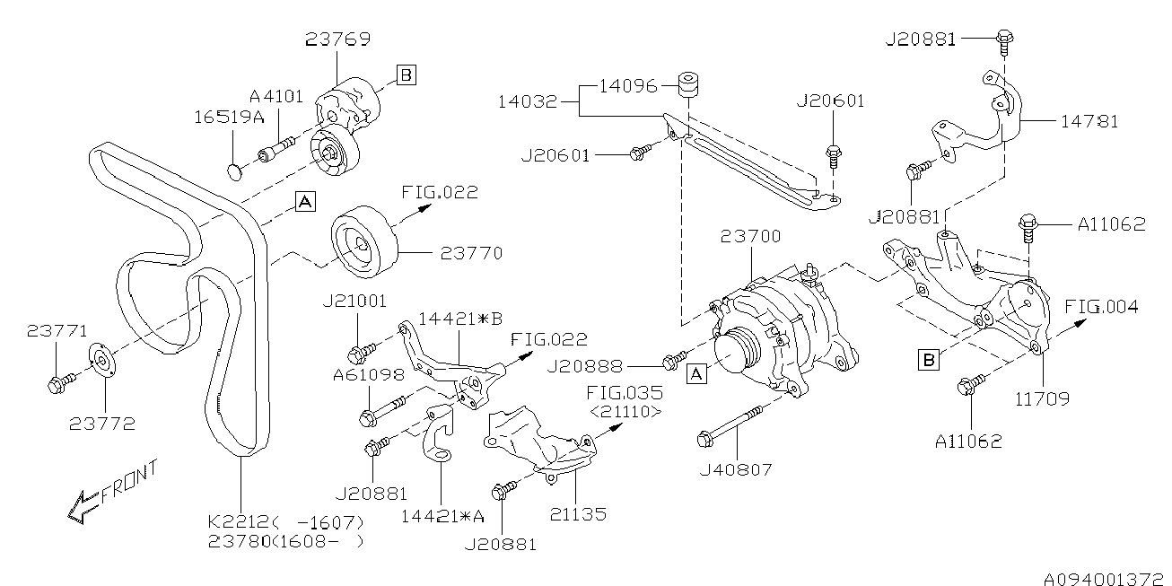 Subaru 23769AA040 - Siksnas spriegotājs, Ķīļsiksna ps1.lv