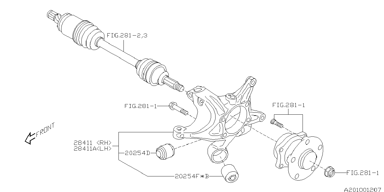 Subaru 20254-VA000 - Piekare, Šķērssvira ps1.lv