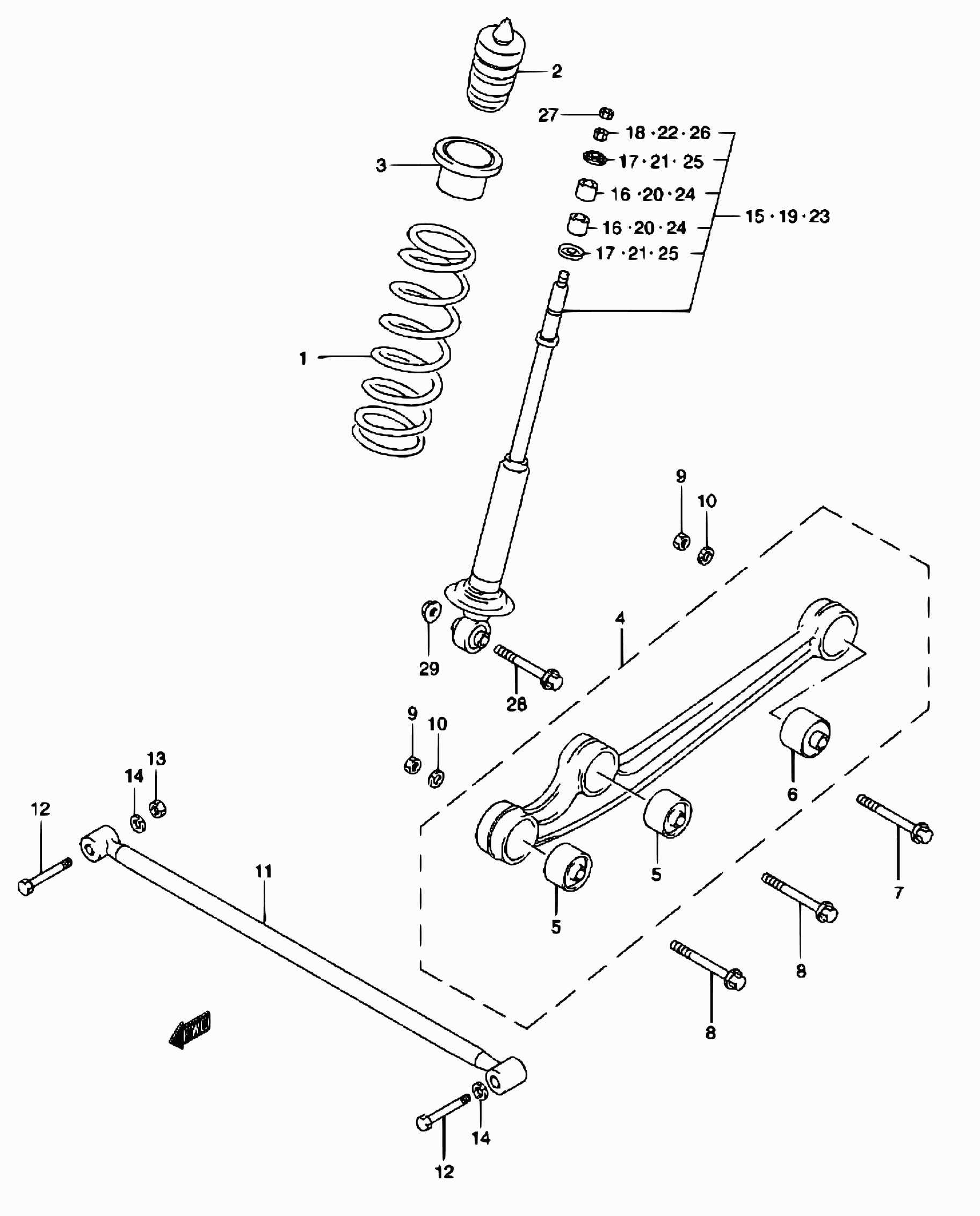 Suzuki 09320-10040 - Piekare, Šķērssvira ps1.lv