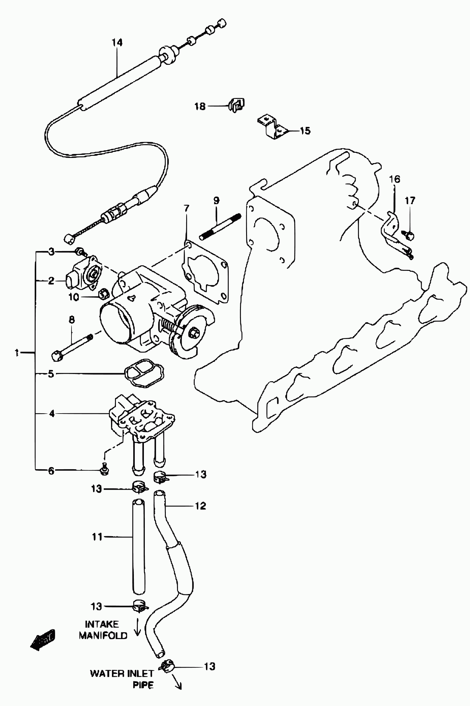 Subaru 13420 52G00 - Devējs, Droseļvārsta stāvoklis ps1.lv