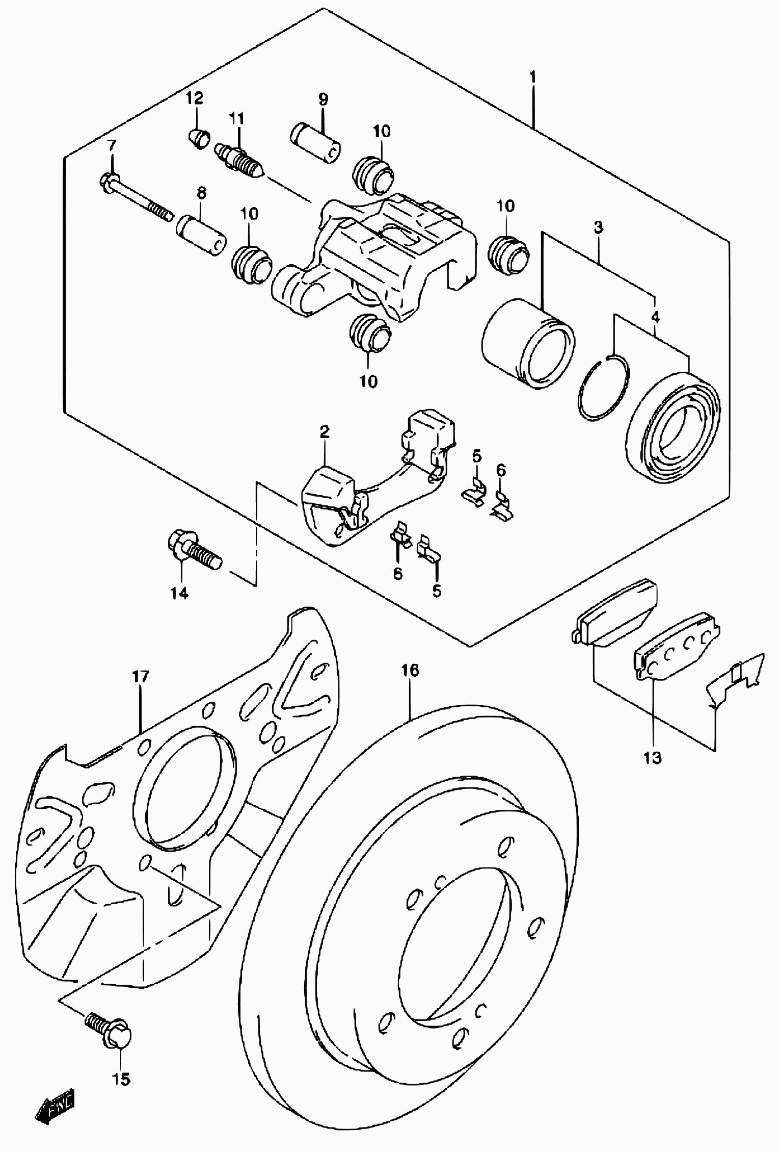 Bedford 55200-81A10 - Bremžu uzliku kompl., Disku bremzes ps1.lv