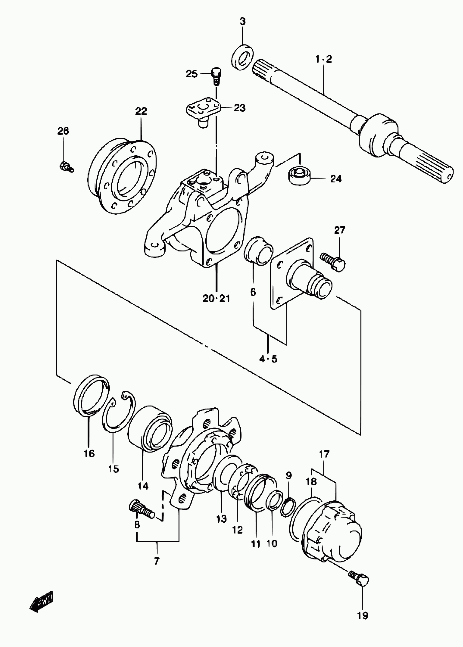 Suzuki 44101-82A00 - Šarnīru komplekts, Piedziņas vārpsta ps1.lv