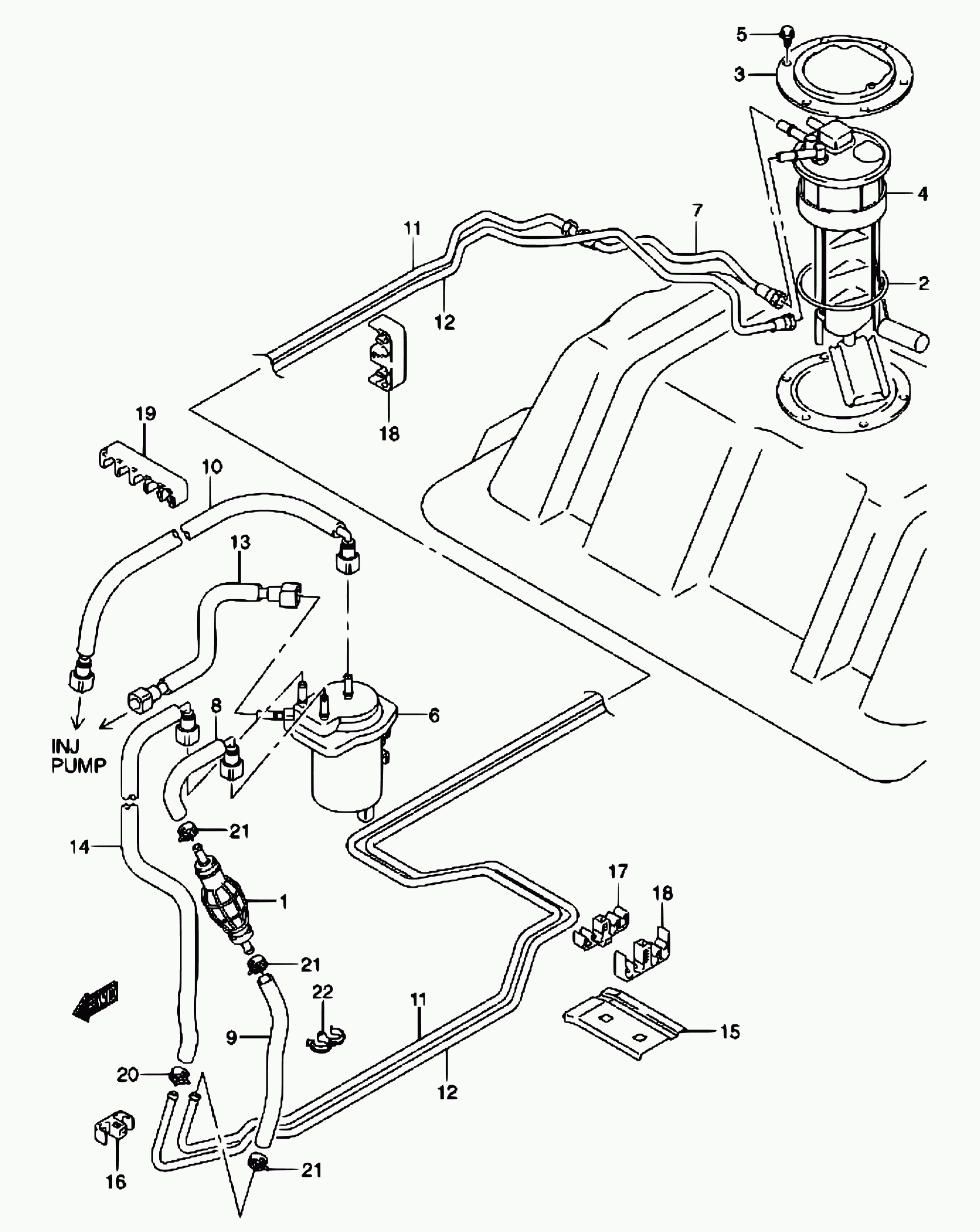 Suzuki 15410-84A00 - Degvielas filtrs ps1.lv