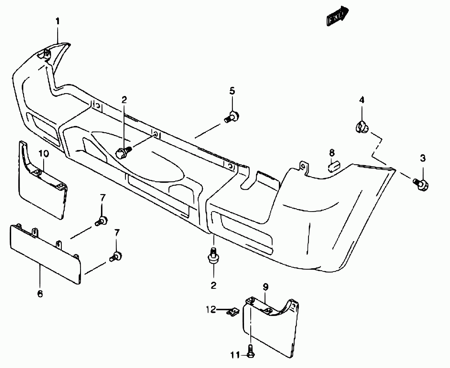 Suzuki 71811-81A10-5PK - Bampers ps1.lv