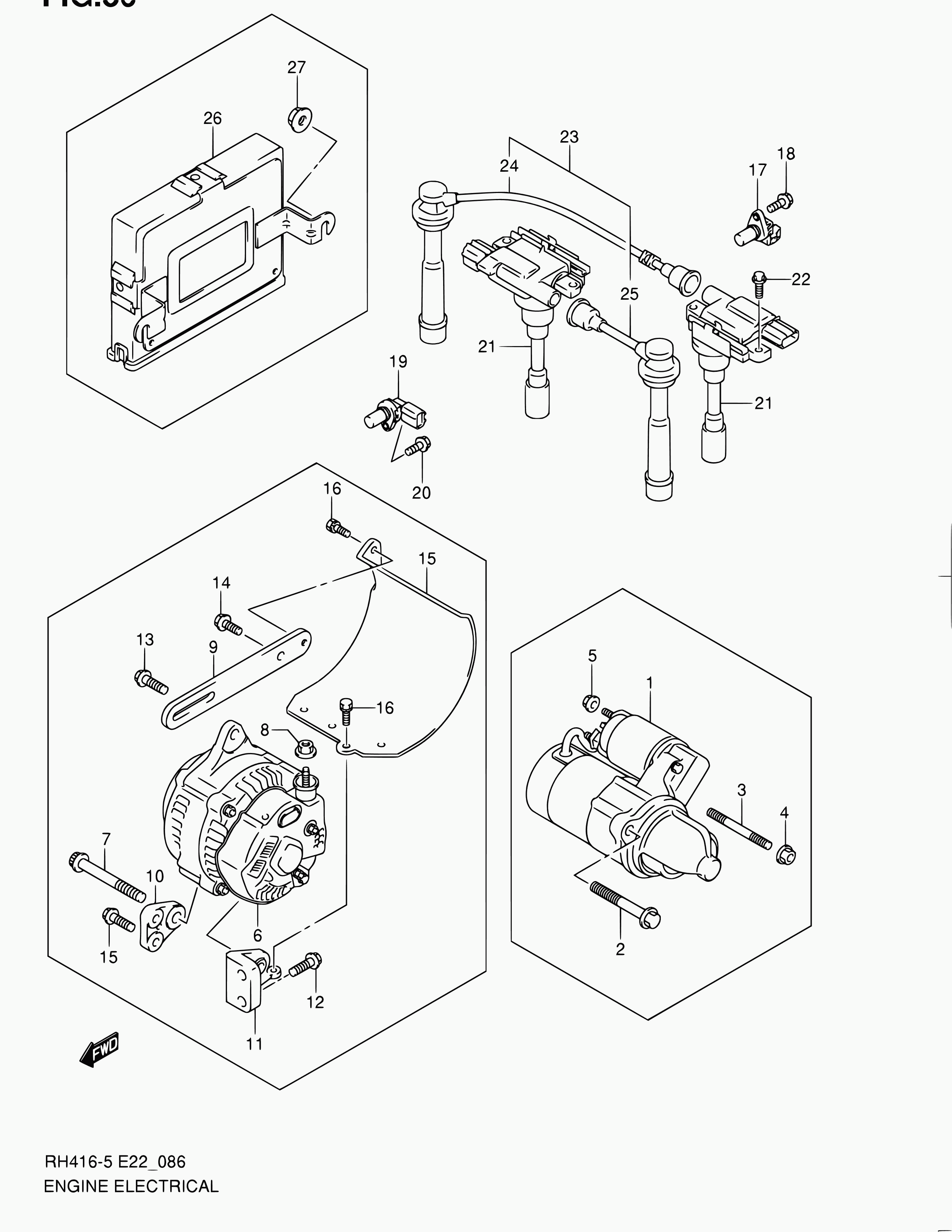 VW 33705-80G00 - Augstsprieguma vadu komplekts ps1.lv