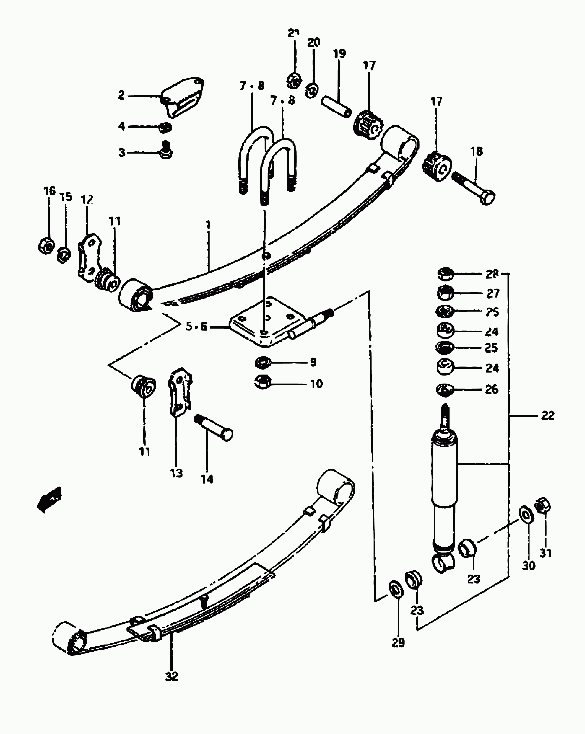 Suzuki 41600-80001 - Amortizators ps1.lv