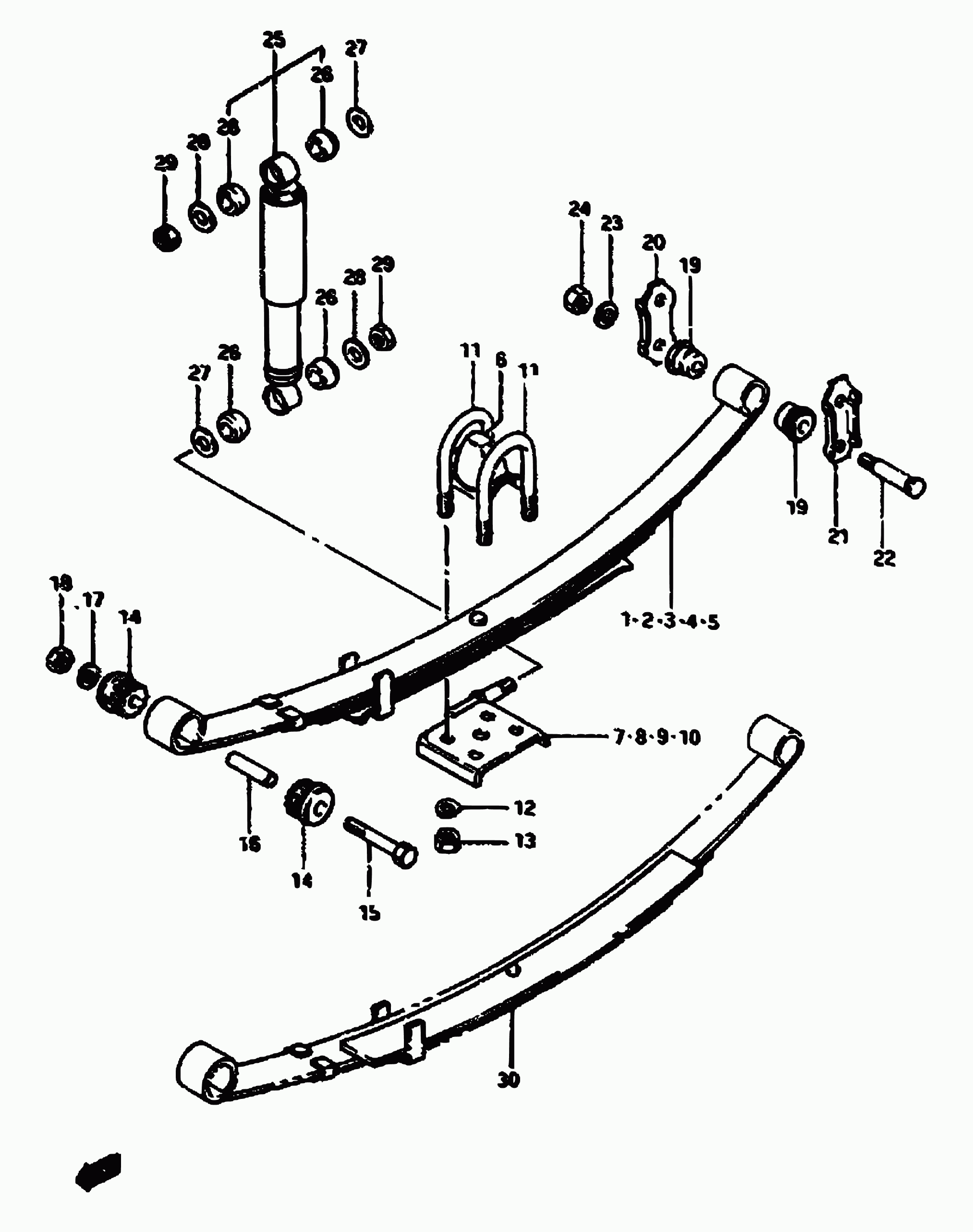 Suzuki 41700-80001 - Amortizators ps1.lv