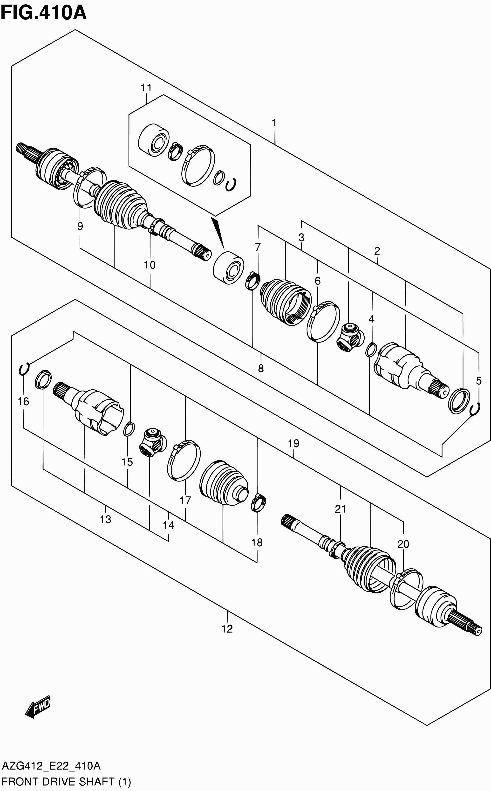 Suzuki 44101-68L01 - Šarnīru komplekts, Piedziņas vārpsta ps1.lv