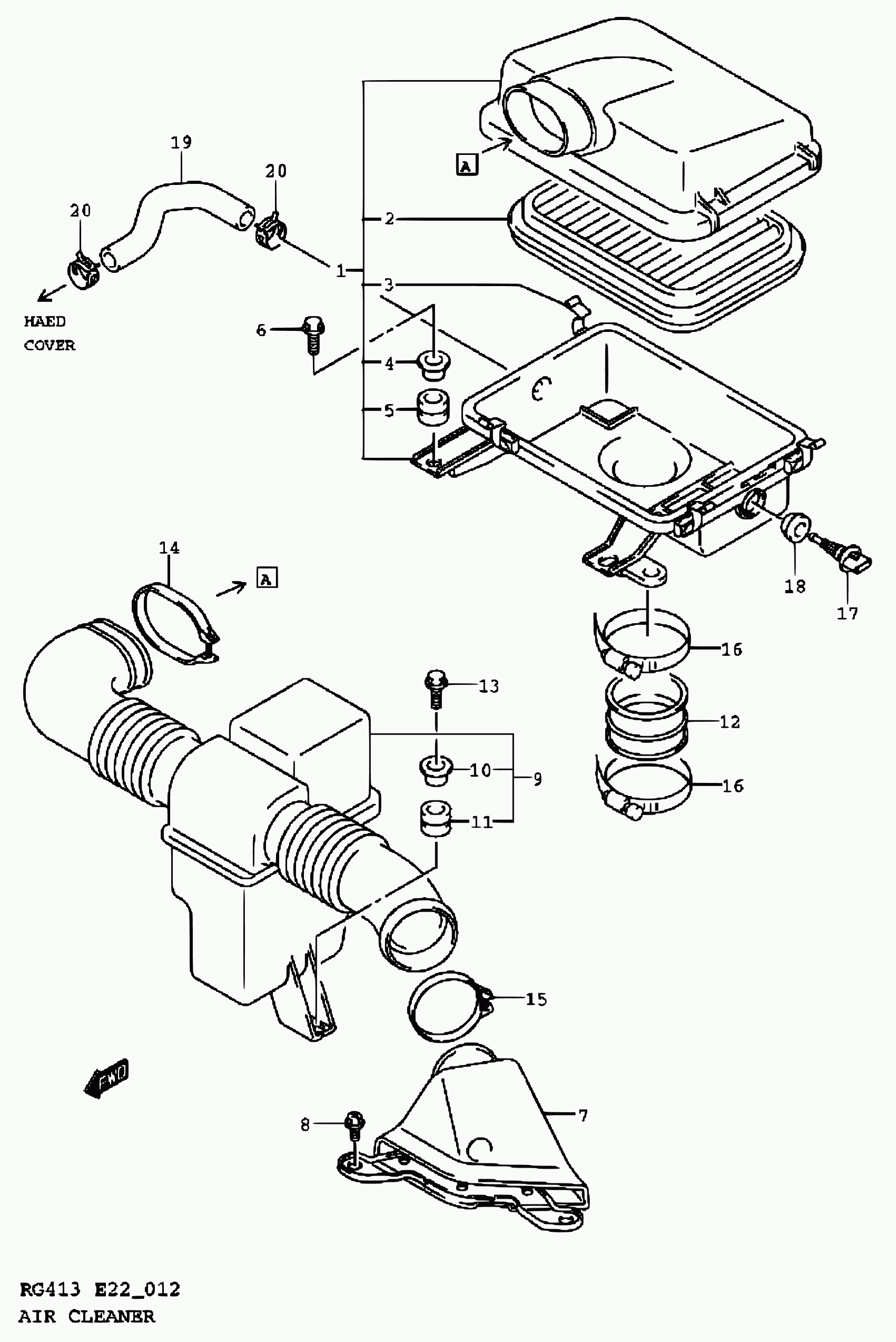 Suzuki 13780-80GA0 - Gaisa filtrs ps1.lv