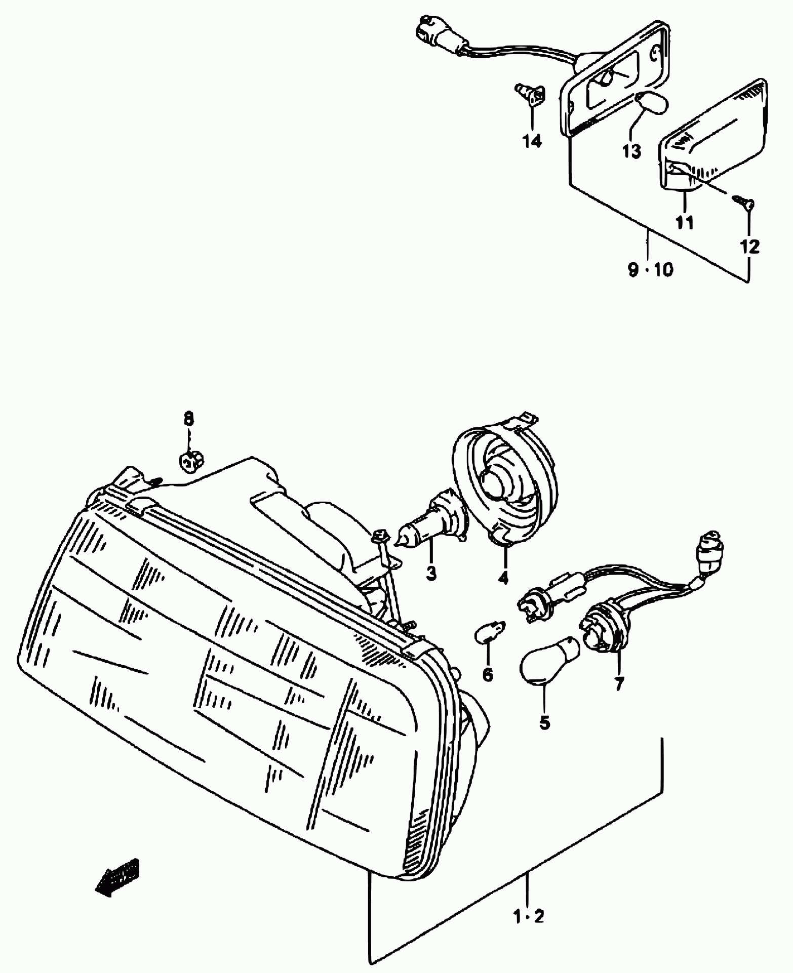 Suzuki 09471-12060 - Kvēlspuldze, Miglas lukturis ps1.lv