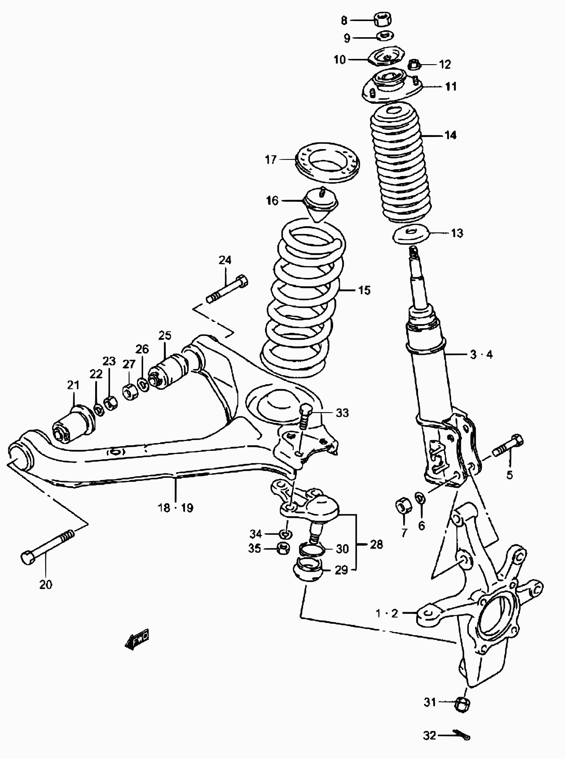 Suzuki 41601-85CA0 - Amortizators ps1.lv