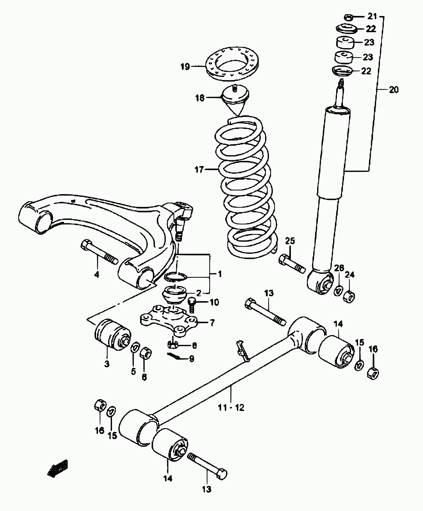 Suzuki 41700-85C10 - Amortizators ps1.lv