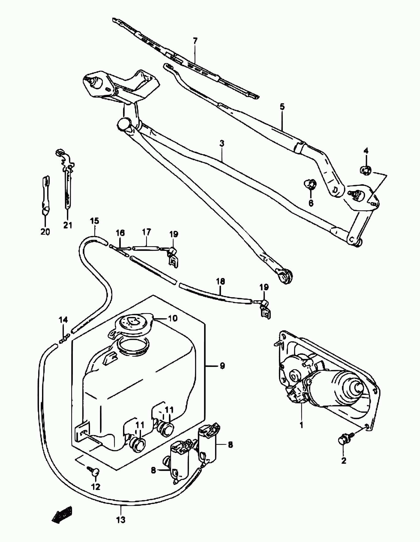 TOYOTA 38410-66113 - Ūdenssūknis, Stiklu tīrīšanas sistēma ps1.lv