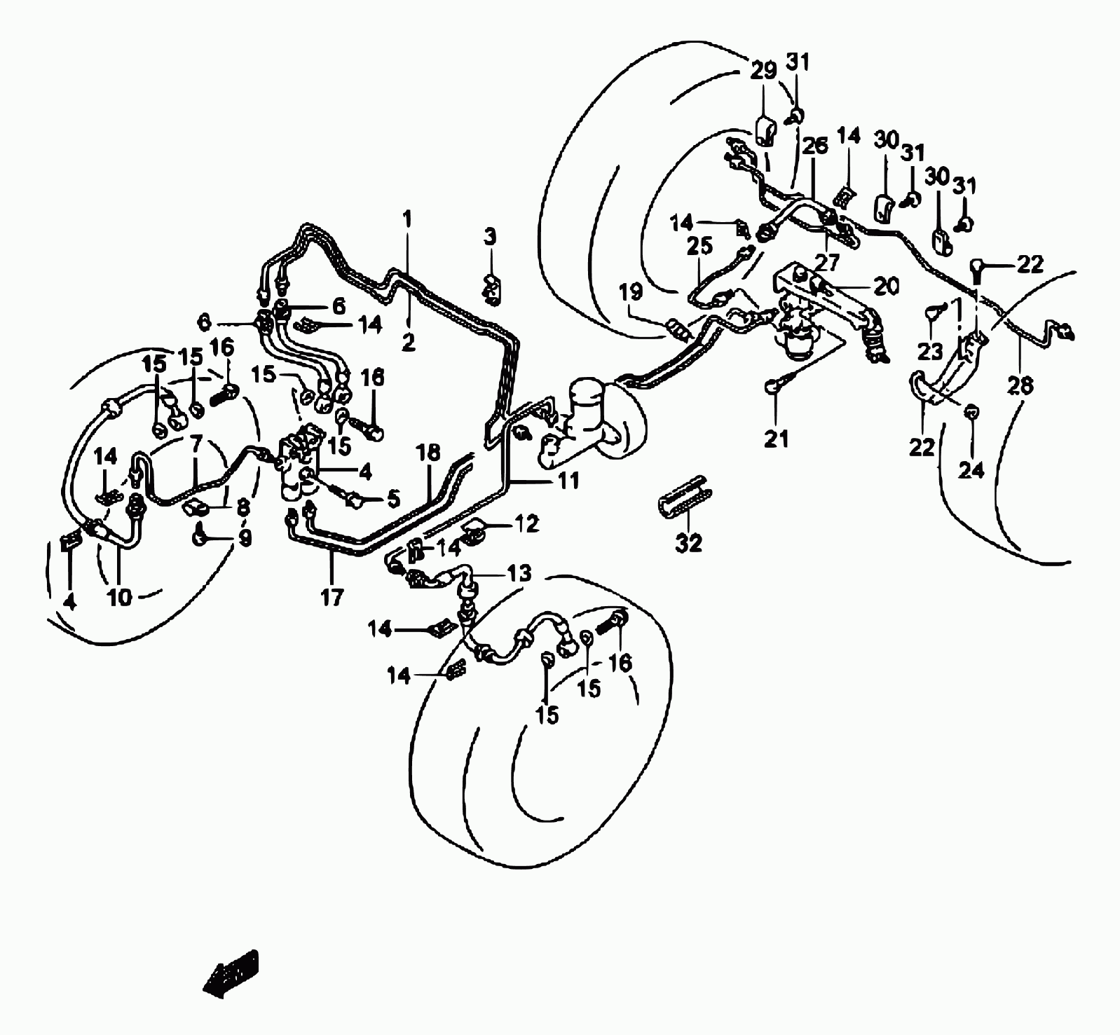 Suzuki 51560-85C00 - Bremžu šļūtene ps1.lv