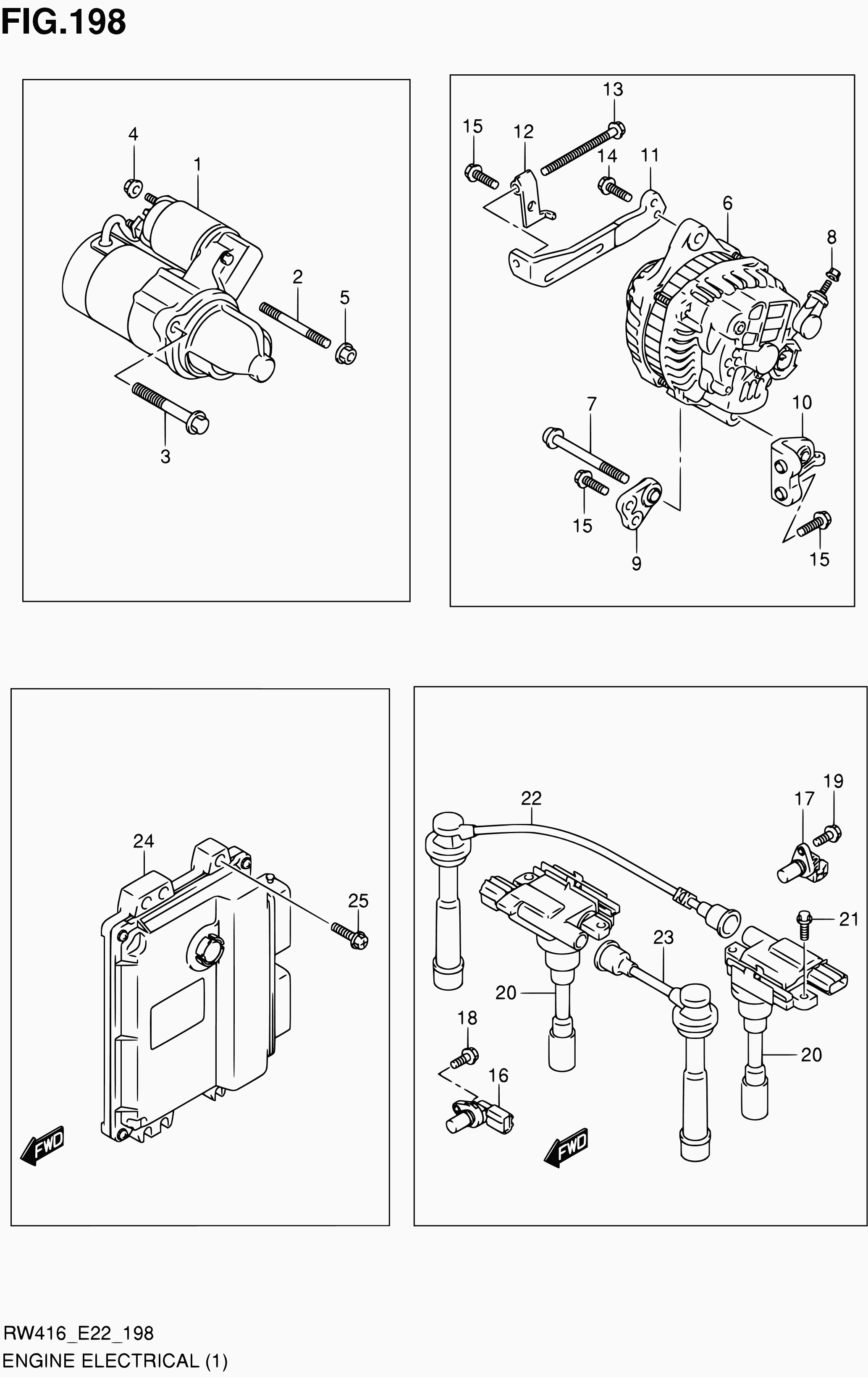 Suzuki 33730-86G00 - Augstsprieguma vadu komplekts ps1.lv