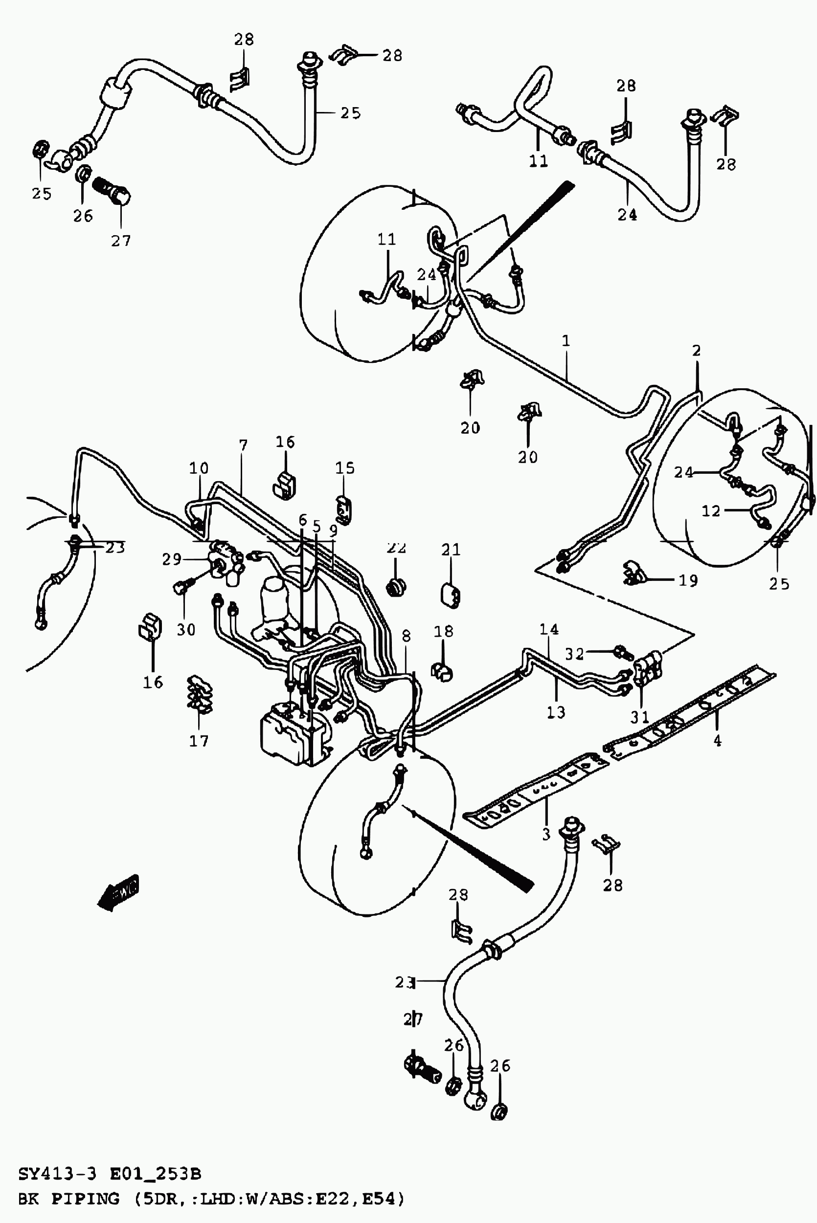 Suzuki 51580-60G00 - Bremžu šļūtene ps1.lv