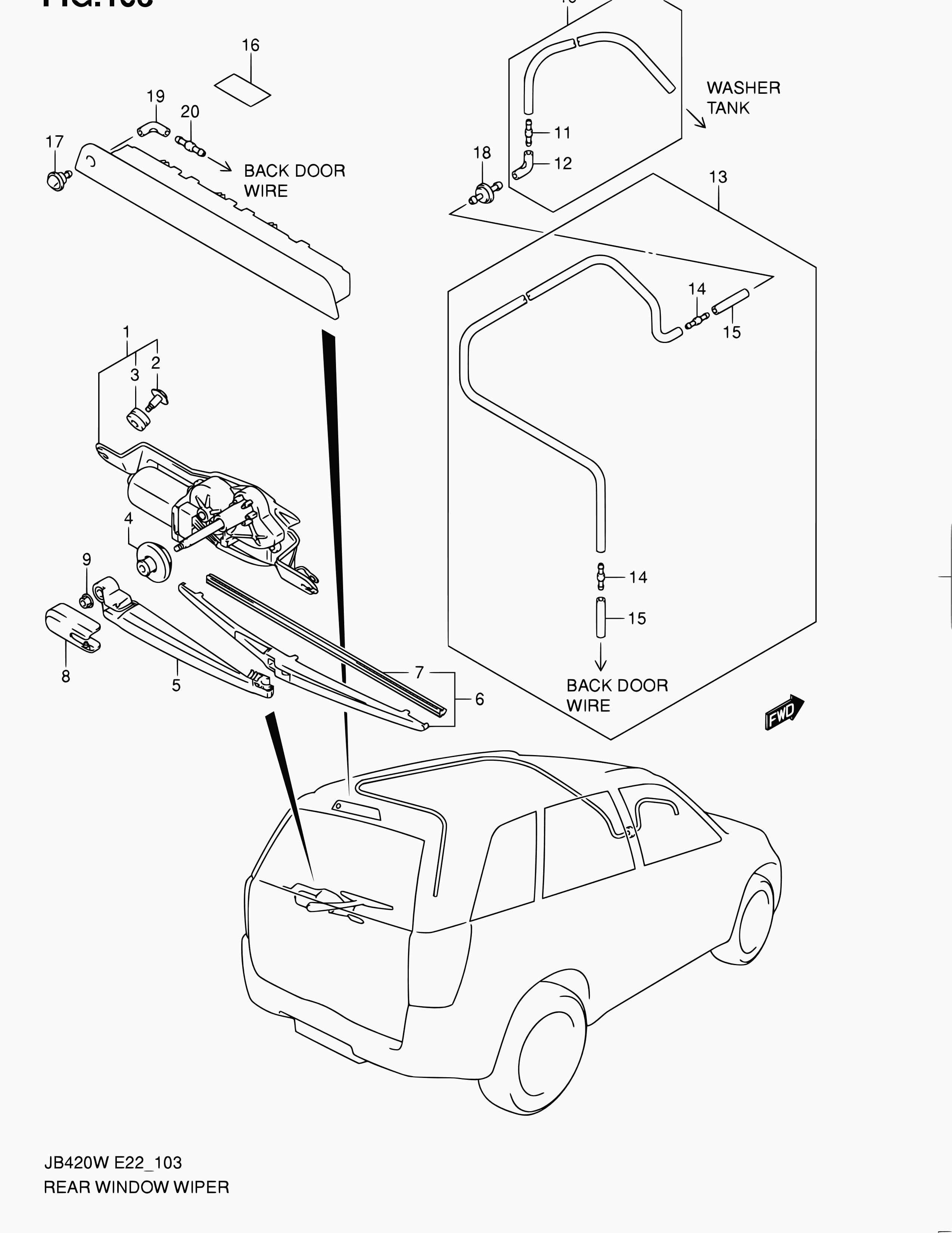 Suzuki 38340-58J00 - Stikla tīrītāja slotiņa ps1.lv