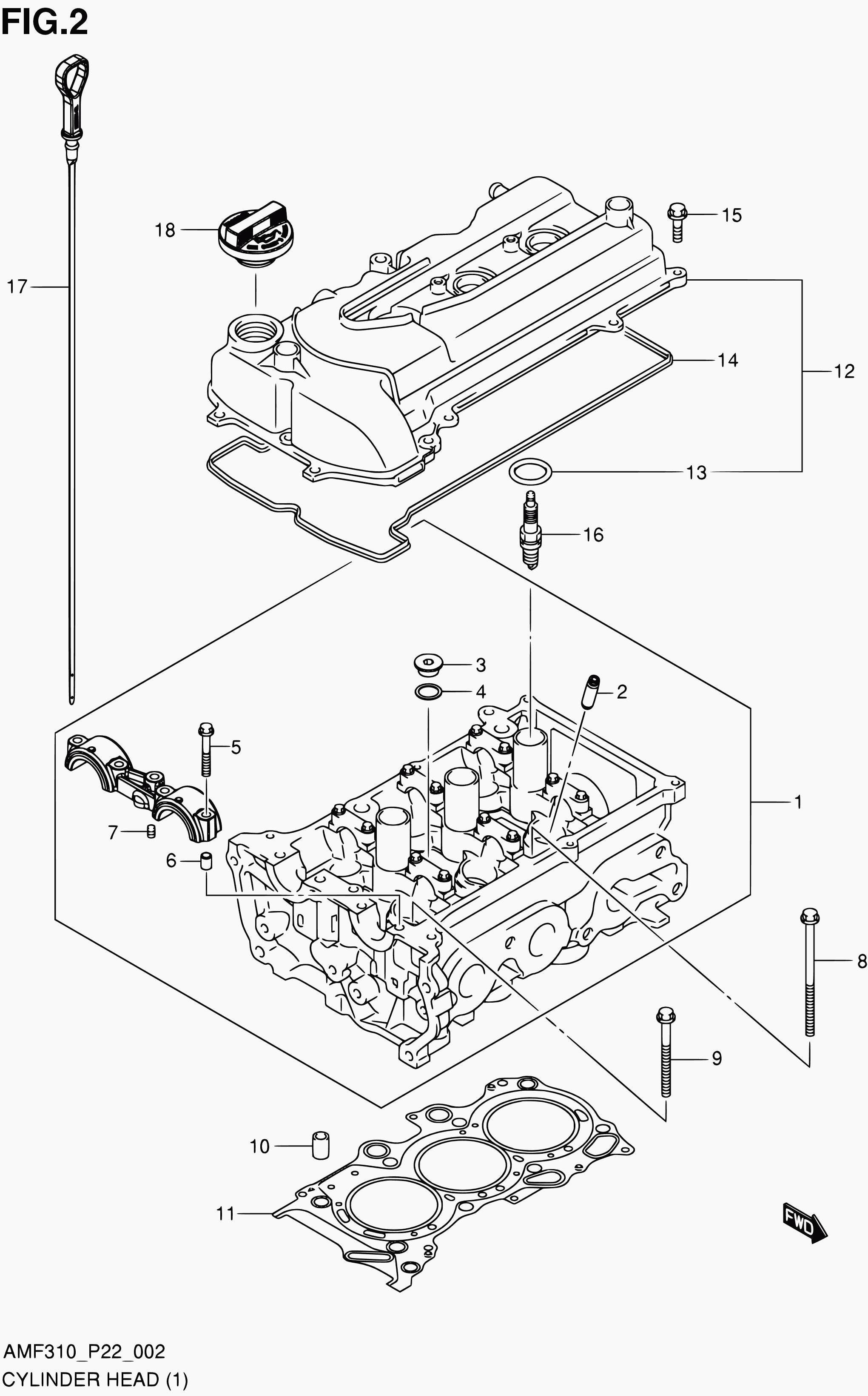 Suzuki 11117-69J00 - Cilindru galvas skrūvju komplekts ps1.lv