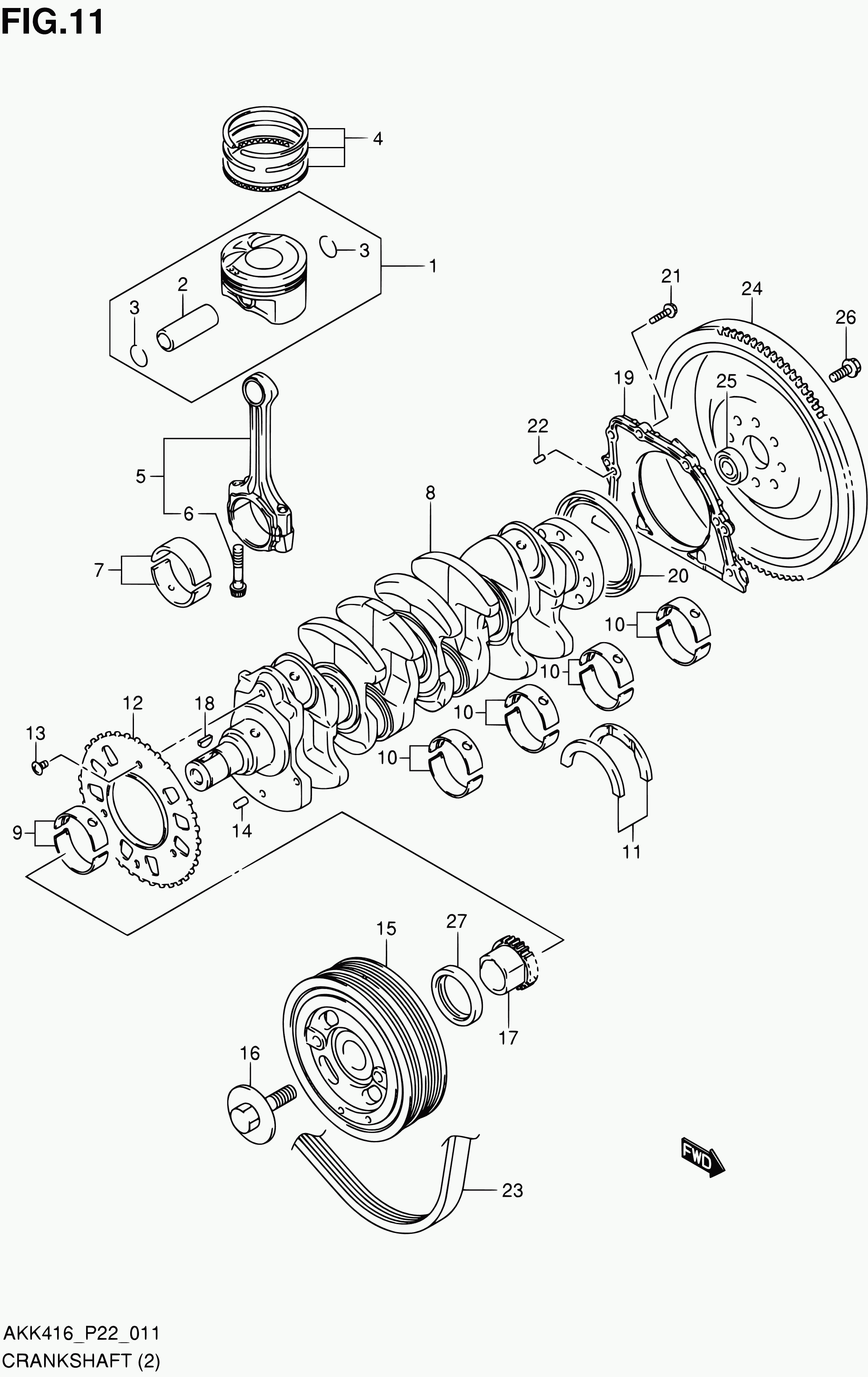 Suzuki 17521-61M00 - Ķīļrievu siksna ps1.lv