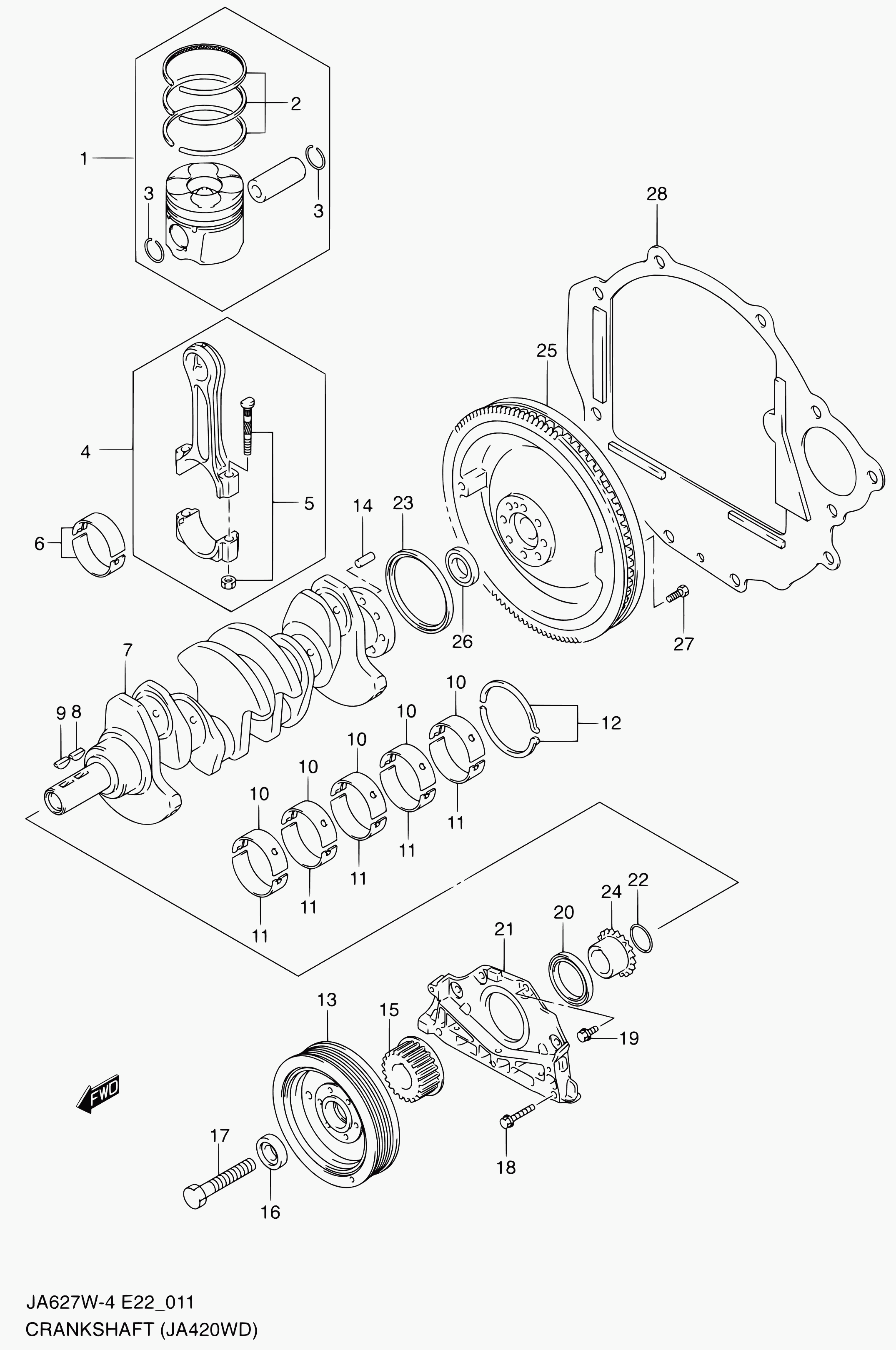 Suzuki 12623-71C01 - Centrējošais gultnis, Sajūgs ps1.lv