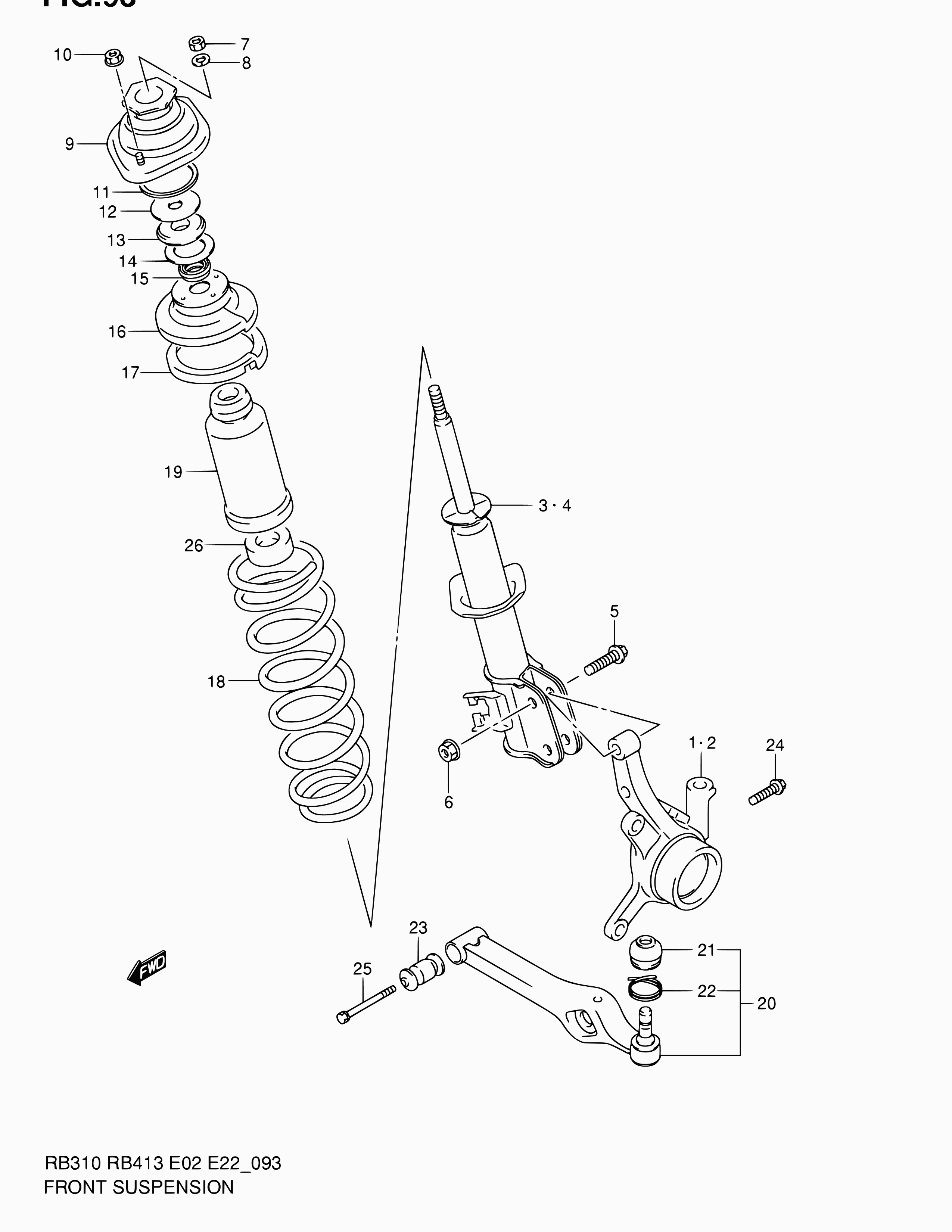 Suzuki 41601-83E60 - Amortizators ps1.lv