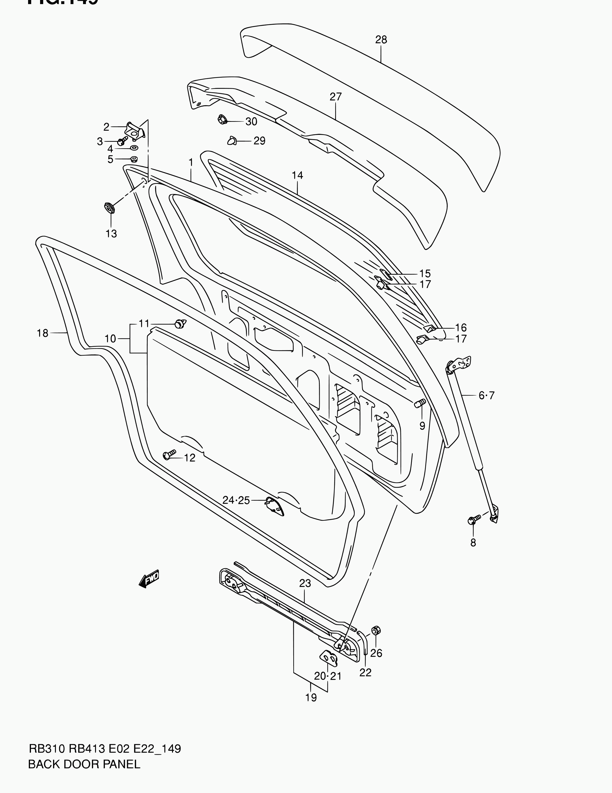 Opel 81860-83E10-X10 - Gāzes atspere, Bagāžas / Kravas nodalījuma vāks ps1.lv