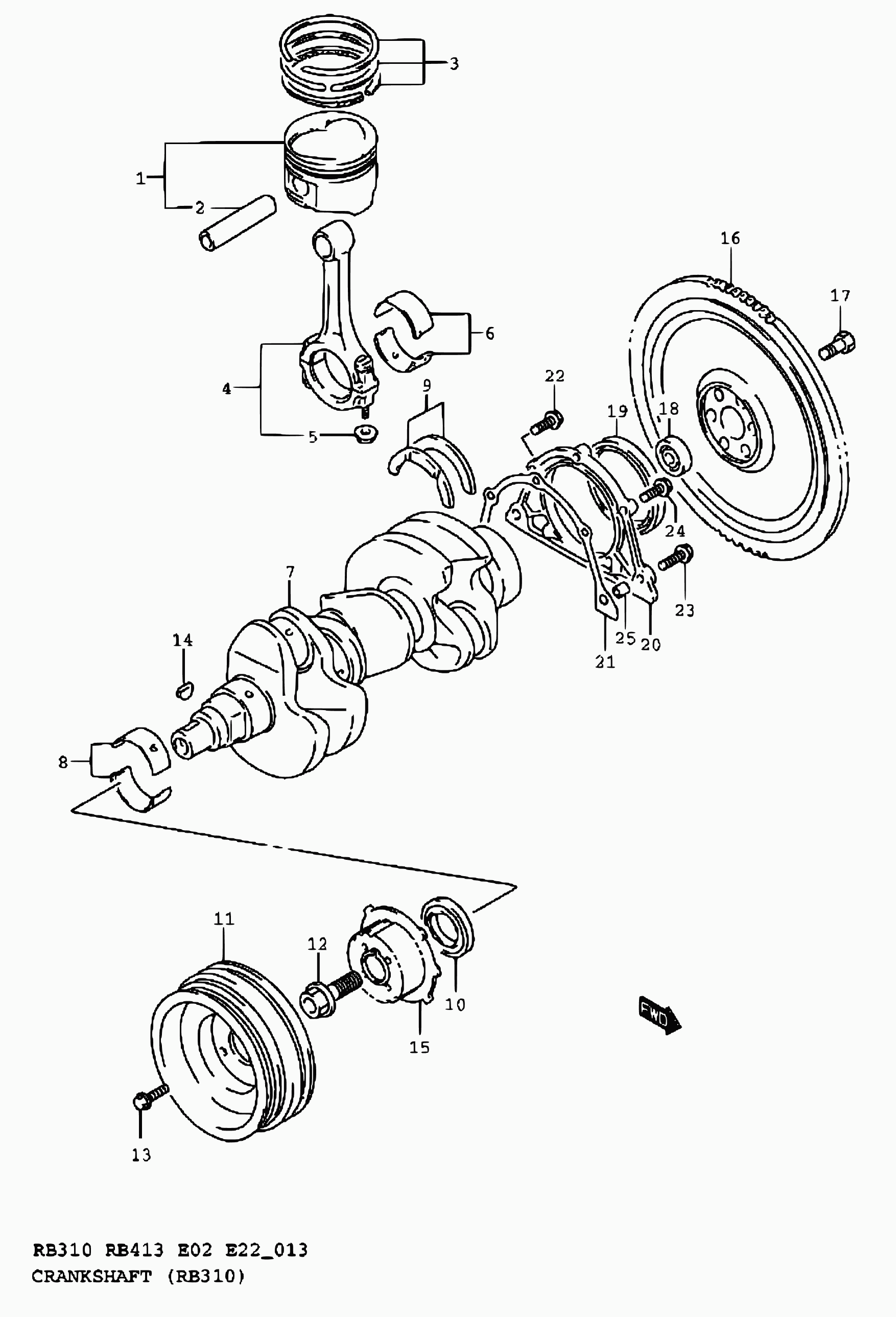 TOYOTA 12340-82000-0A0 - Kloķvārpstas gultņu komplekts ps1.lv