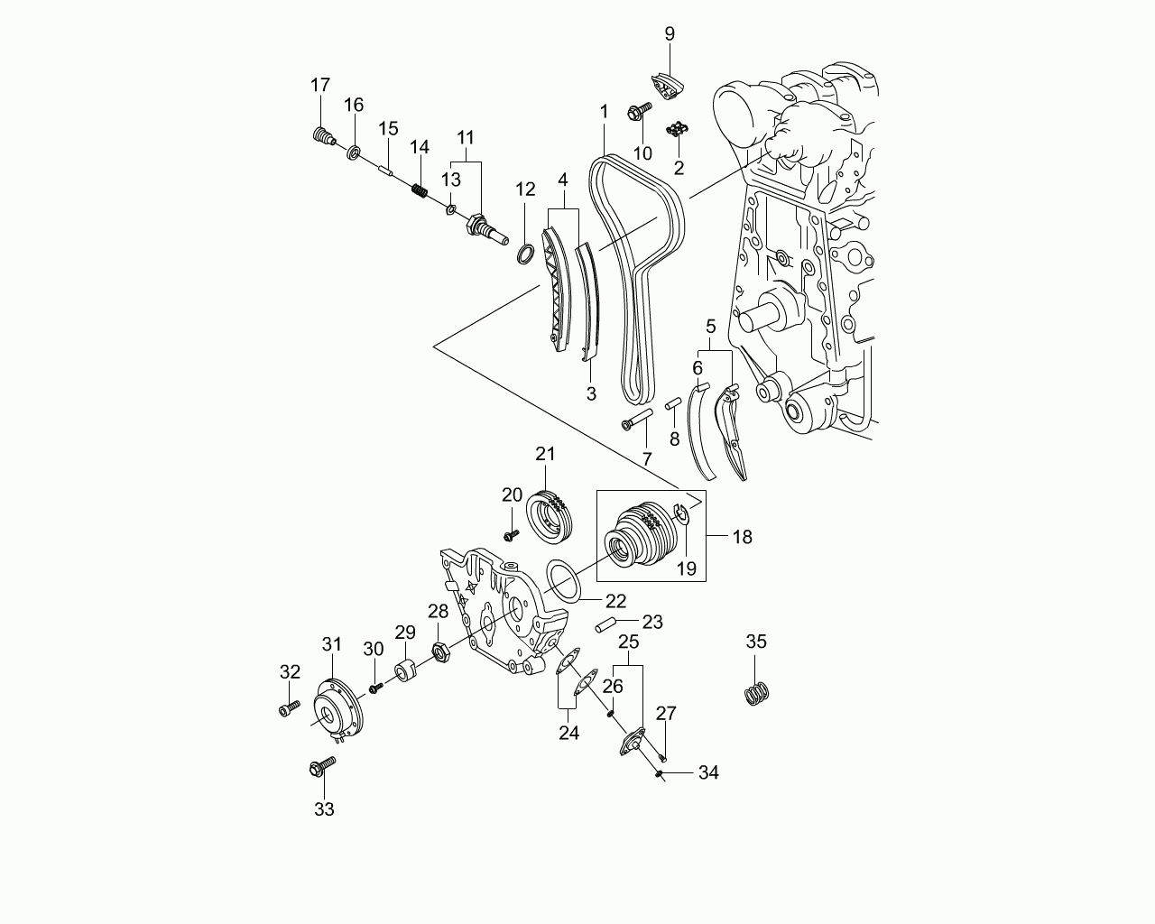 Mercedes-Benz 000 997 22 98 - Ķēdes elements, GSM piedziņas ķēde ps1.lv