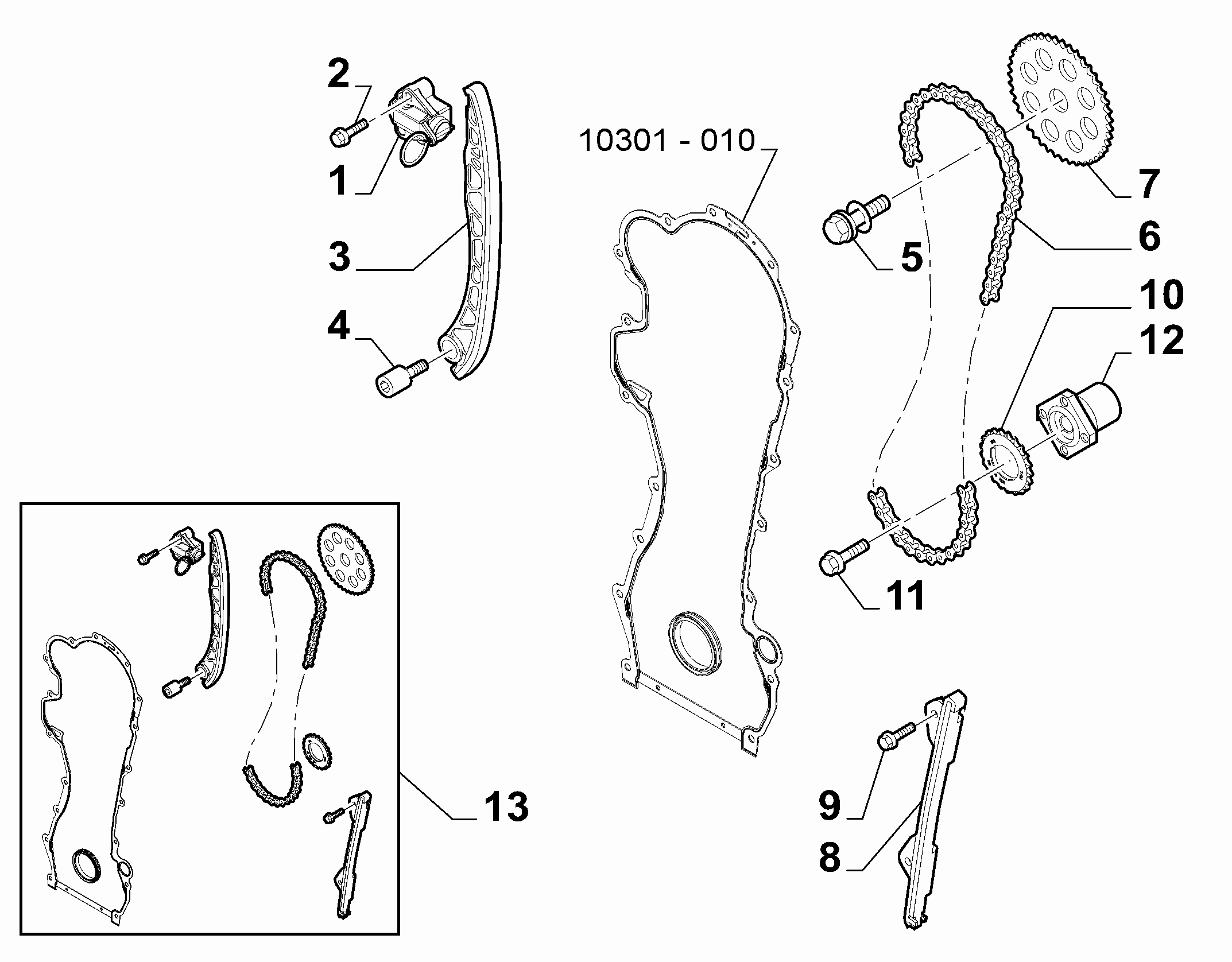 Vauxhall 55205447 - Mierinātājsliede, GSM piedziņas ķēde ps1.lv