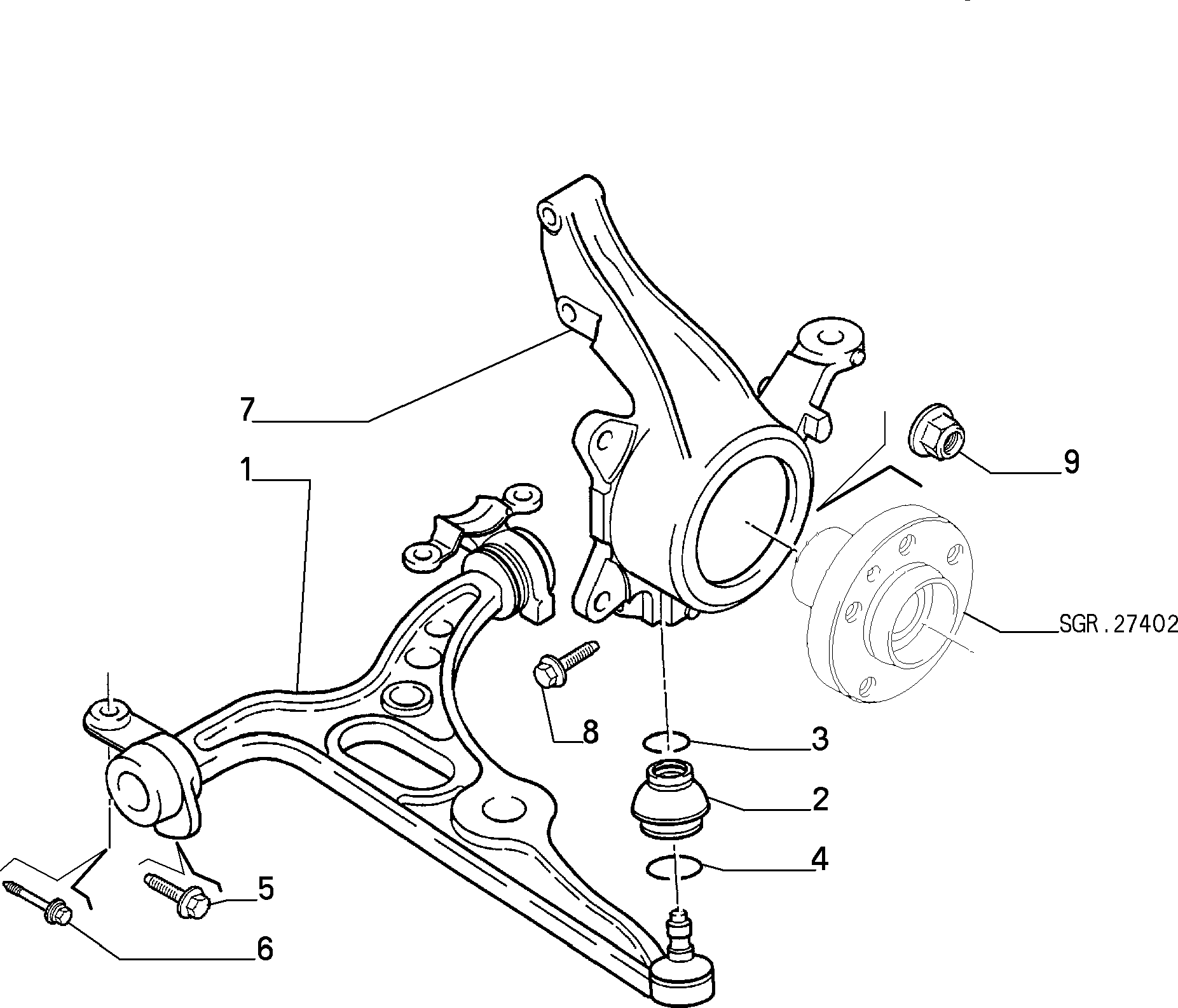 FIAT 1333754080 - Neatkarīgās balstiekārtas svira, Riteņa piekare ps1.lv