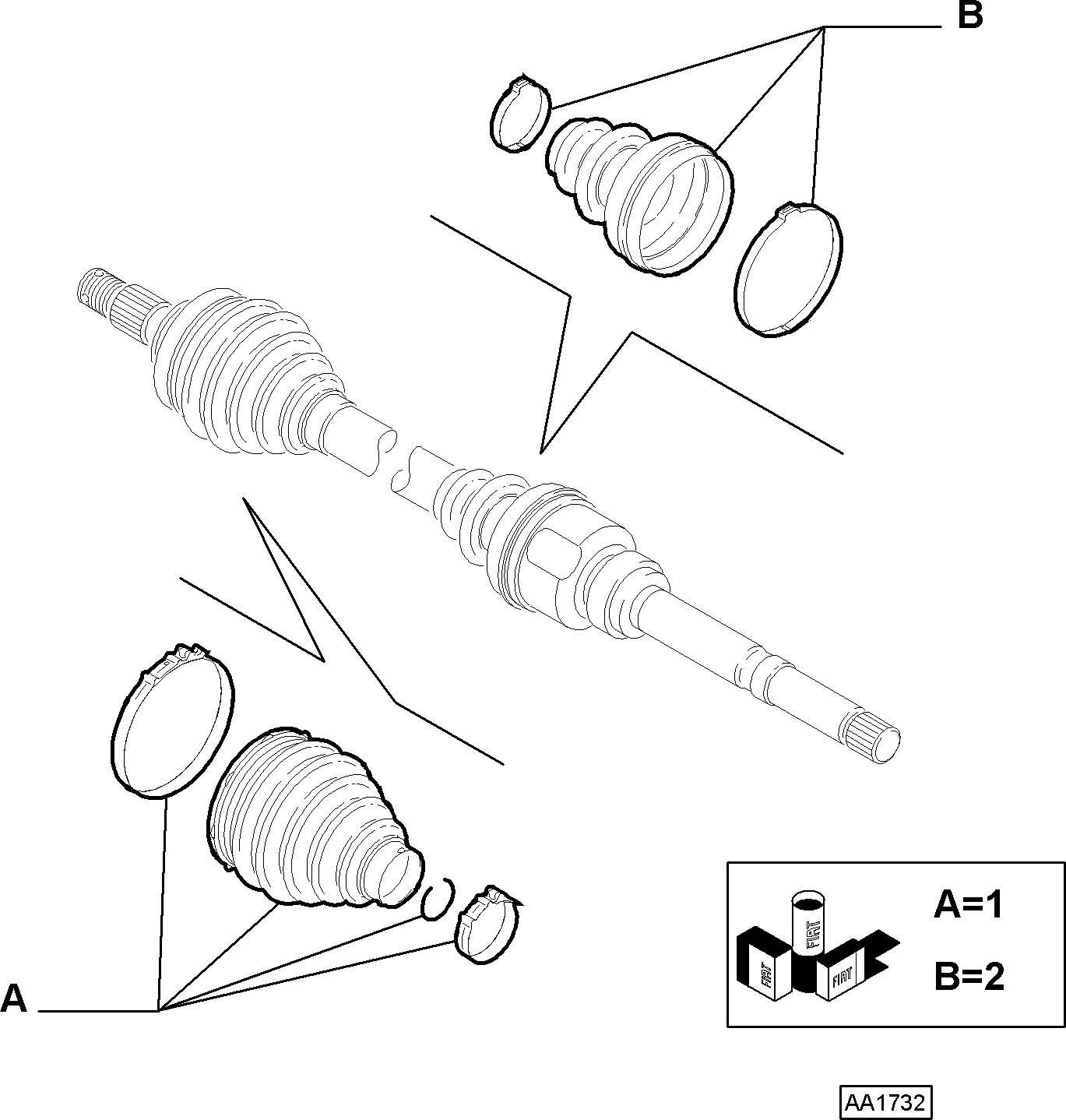 CITROËN/PEUGEOT 9567504880 - Putekļusargs, Piedziņas vārpsta ps1.lv