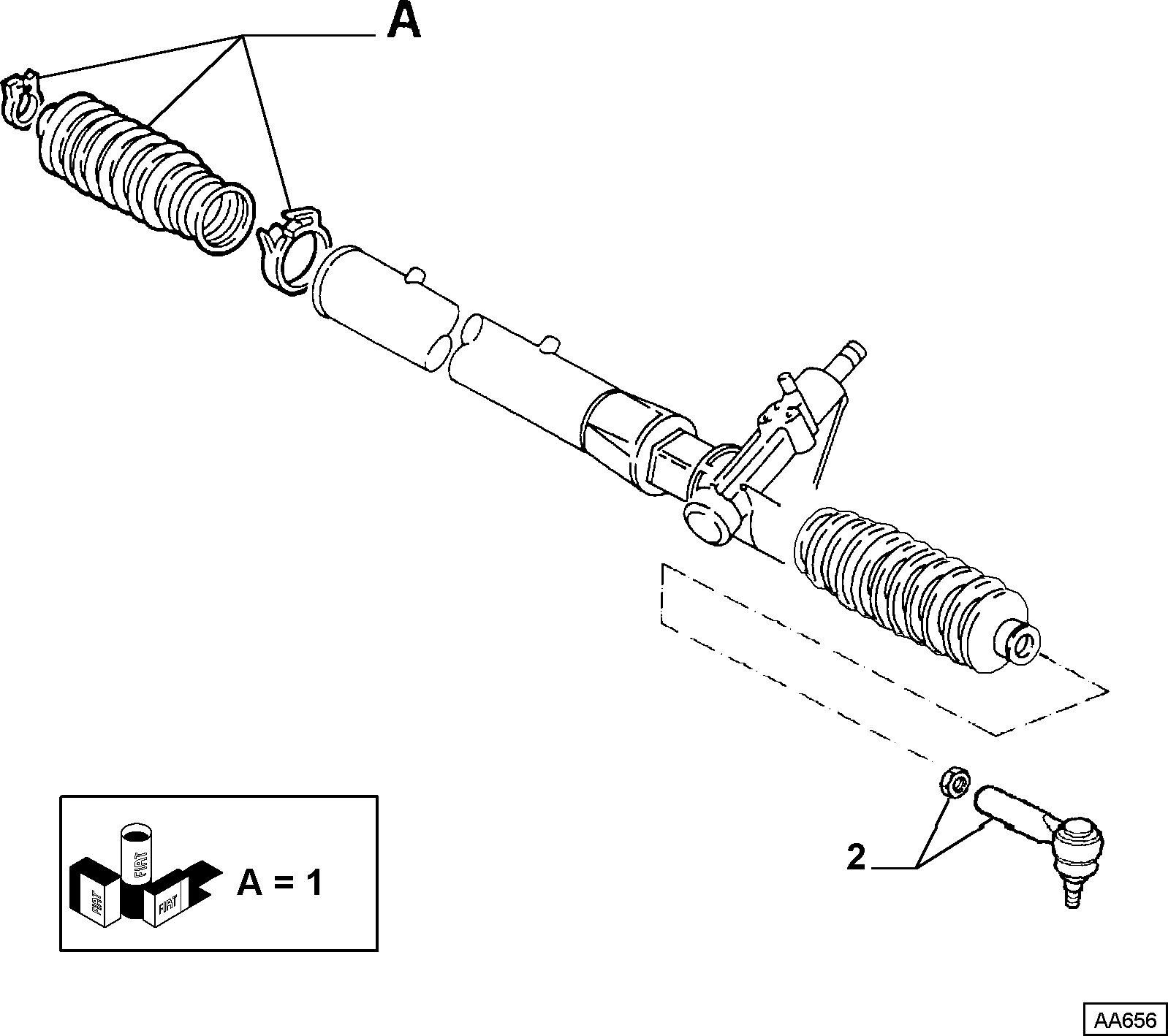 FIAT 1306003080 - Stūres šķērsstiepņa uzgalis ps1.lv