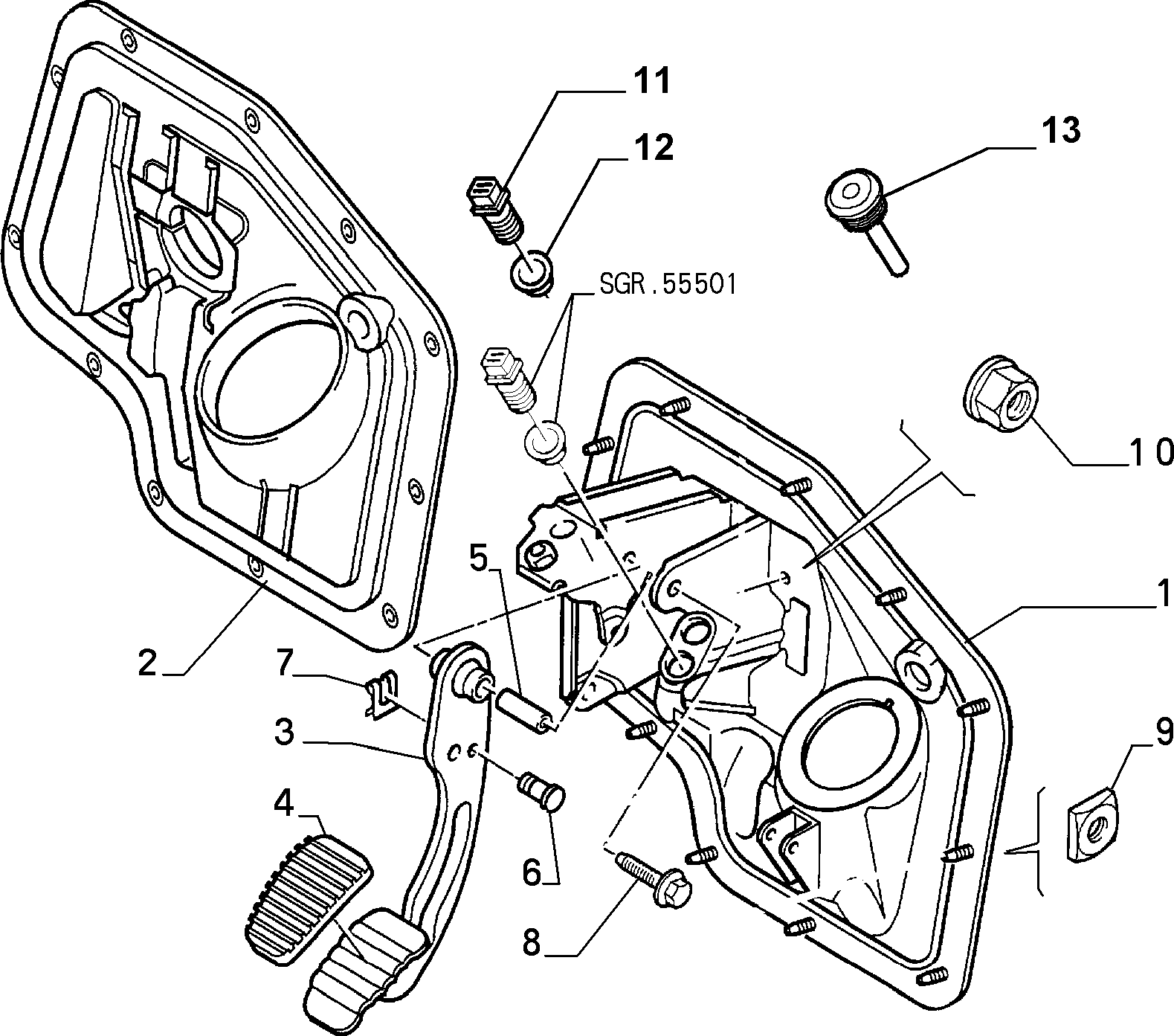 Lancia 9622578880 - Bremžu signāla slēdzis ps1.lv