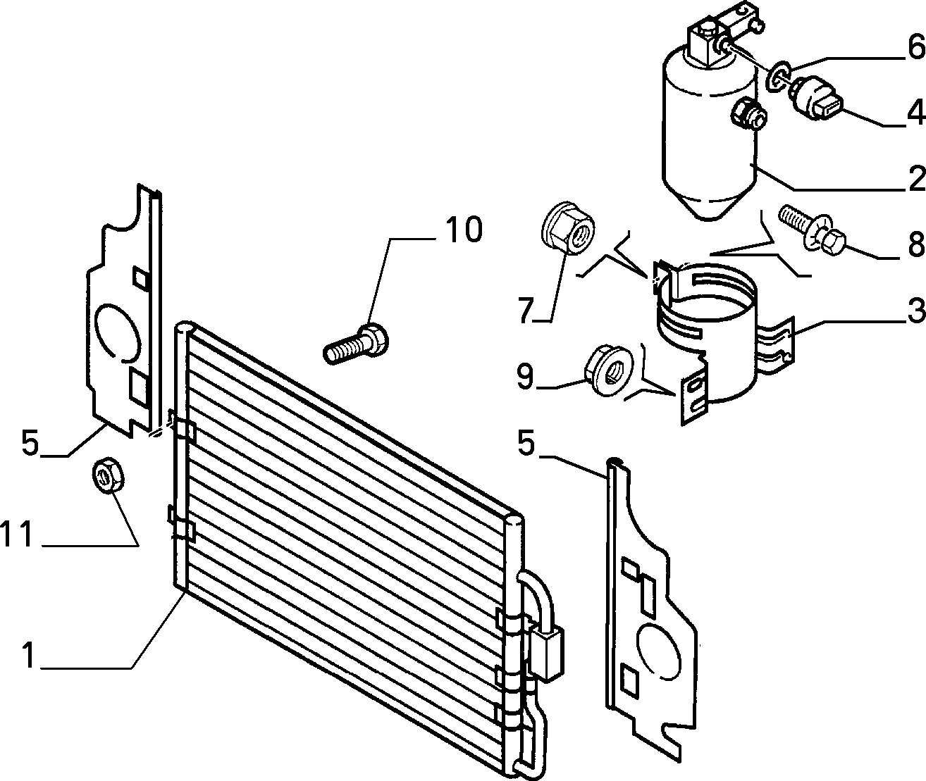 Alfarome/Fiat/Lanci 1486721080 - Kondensators, Gaisa kond. sistēma ps1.lv