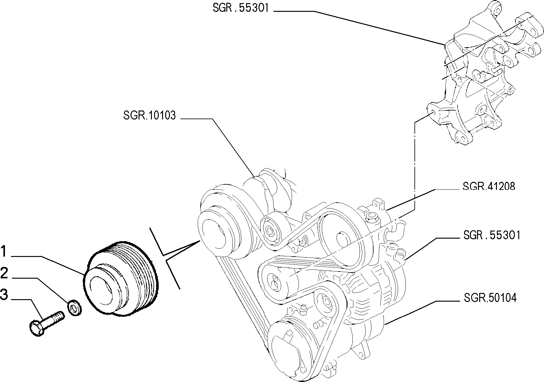 FIAT / LANCIA 9467510480 - Piedziņas skriemelis, Kloķvārpsta ps1.lv