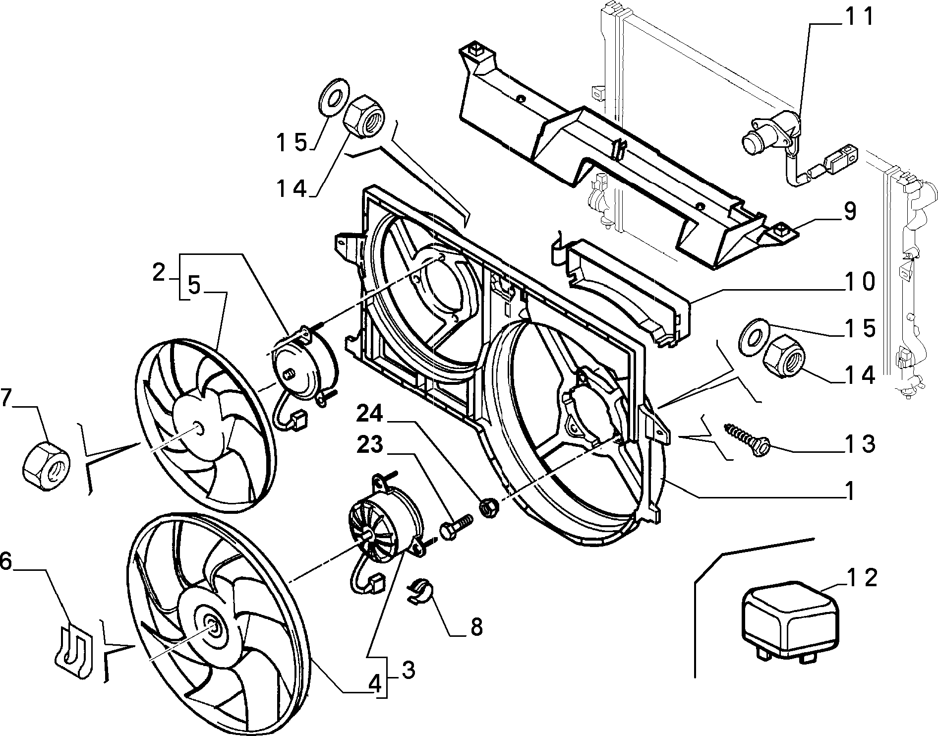 FIAT 1474414080 - Ventilators, Motora dzesēšanas sistēma ps1.lv