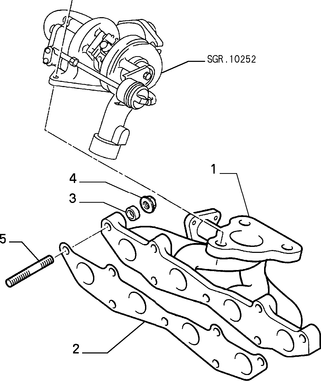 Alfa Romeo 9569626380 - Blīve, Izplūdes kolektors ps1.lv