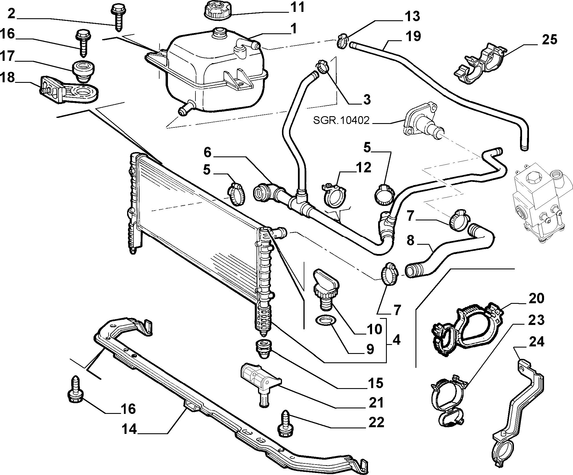 FIAT 46803028 - Radiators, Motora dzesēšanas sistēma ps1.lv