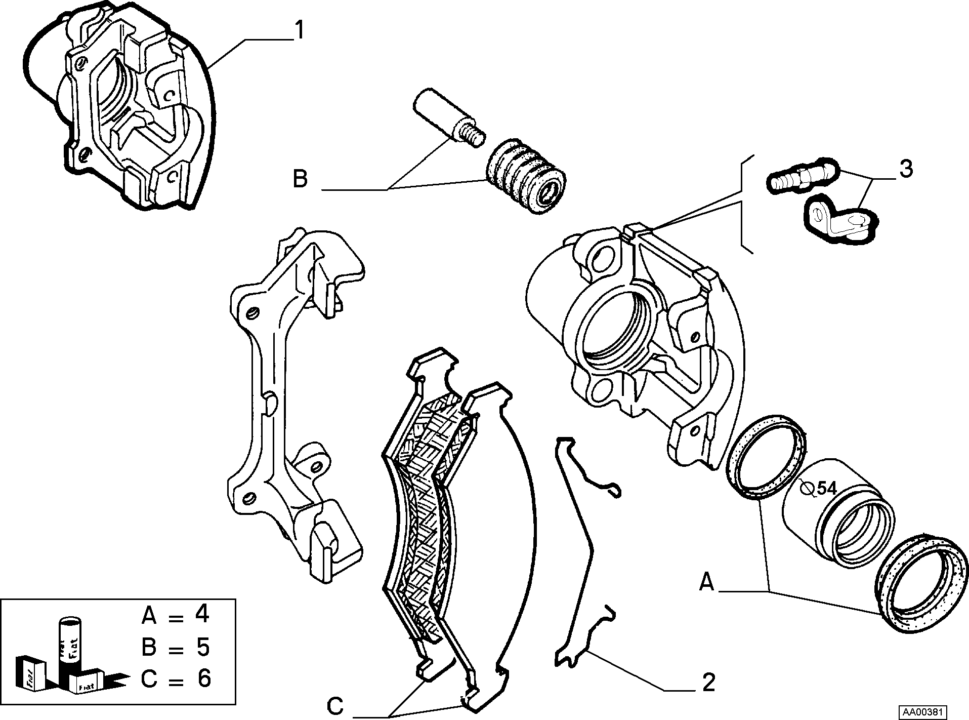 Alfarome/Fiat/Lanci 7082145 - Bremžu suports ps1.lv