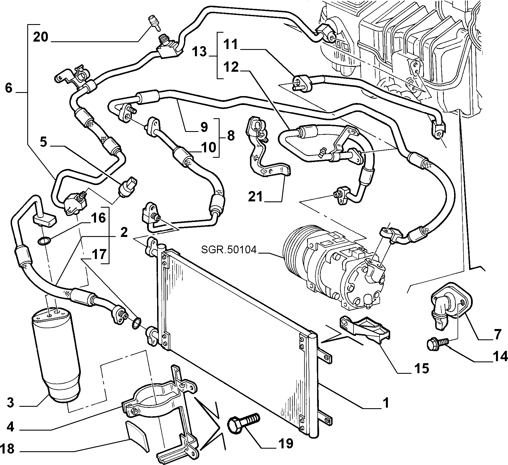 Lancia 46476438 - Spiediena slēdzis, Gaisa kondicionēšanas sistēma ps1.lv