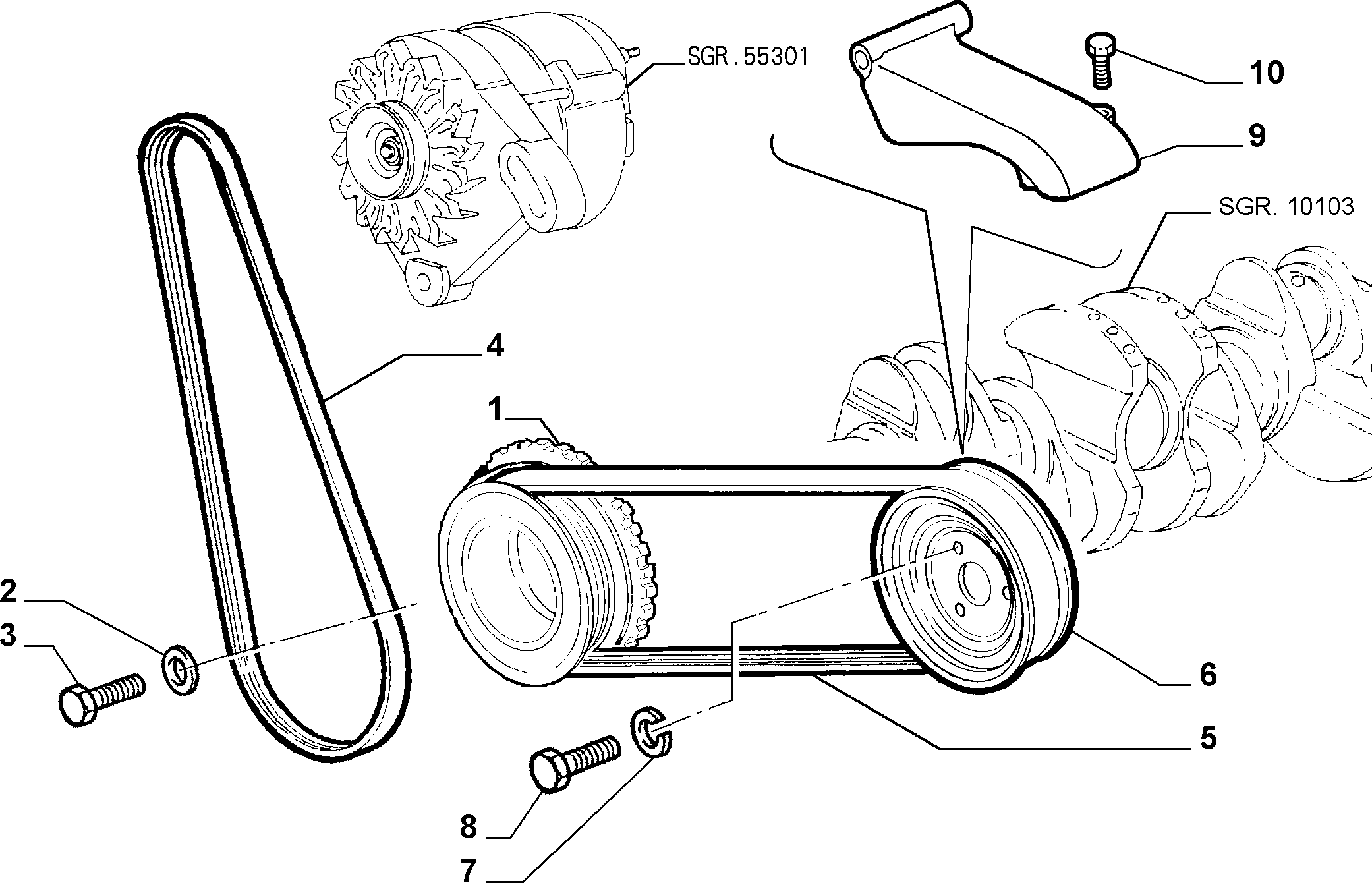 Alfarome/Fiat/Lanci 46736814 - Ķīļrievu siksna ps1.lv