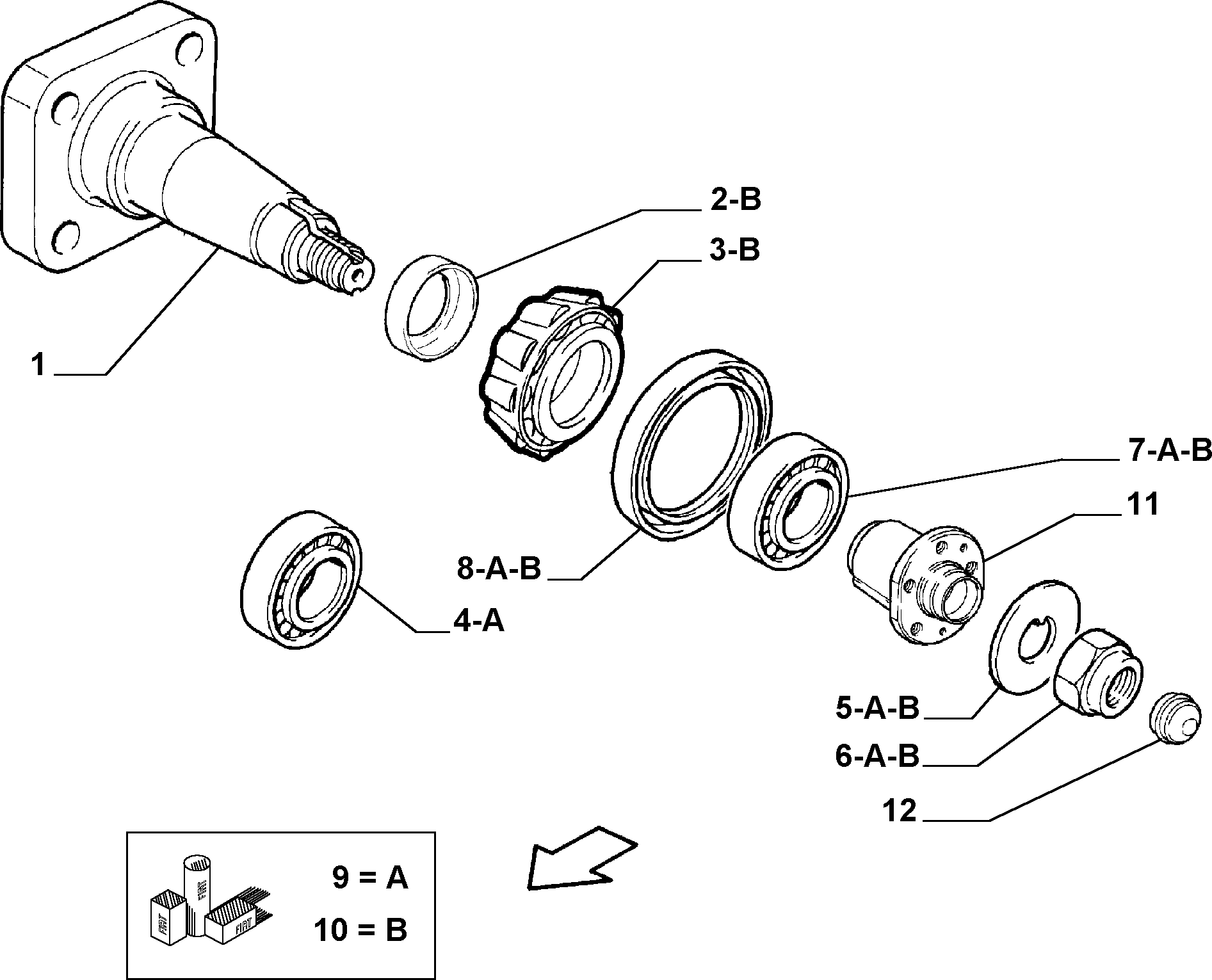 Alfa Romeo 4470124 - Riteņa rumbas gultņa komplekts ps1.lv